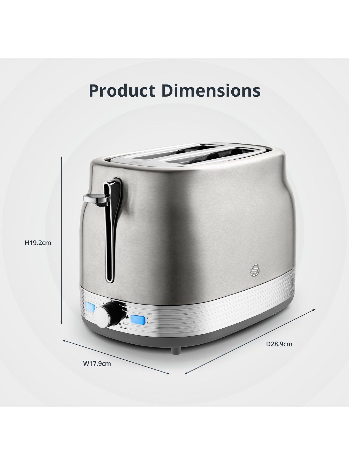 Swan ST19028SS Retro Revive 2 Slice Toaster - Stainless Steel | Very