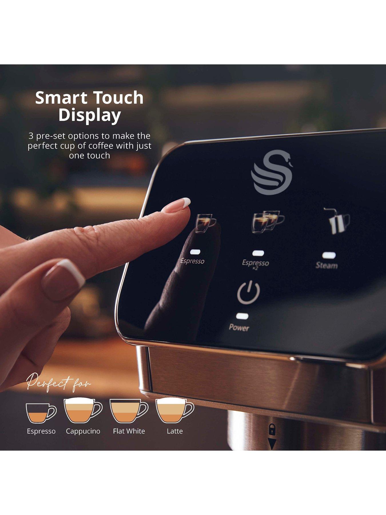 Swan SK22153 Mini Digital Espresso Coffee Machine - Stainless Steel | Very