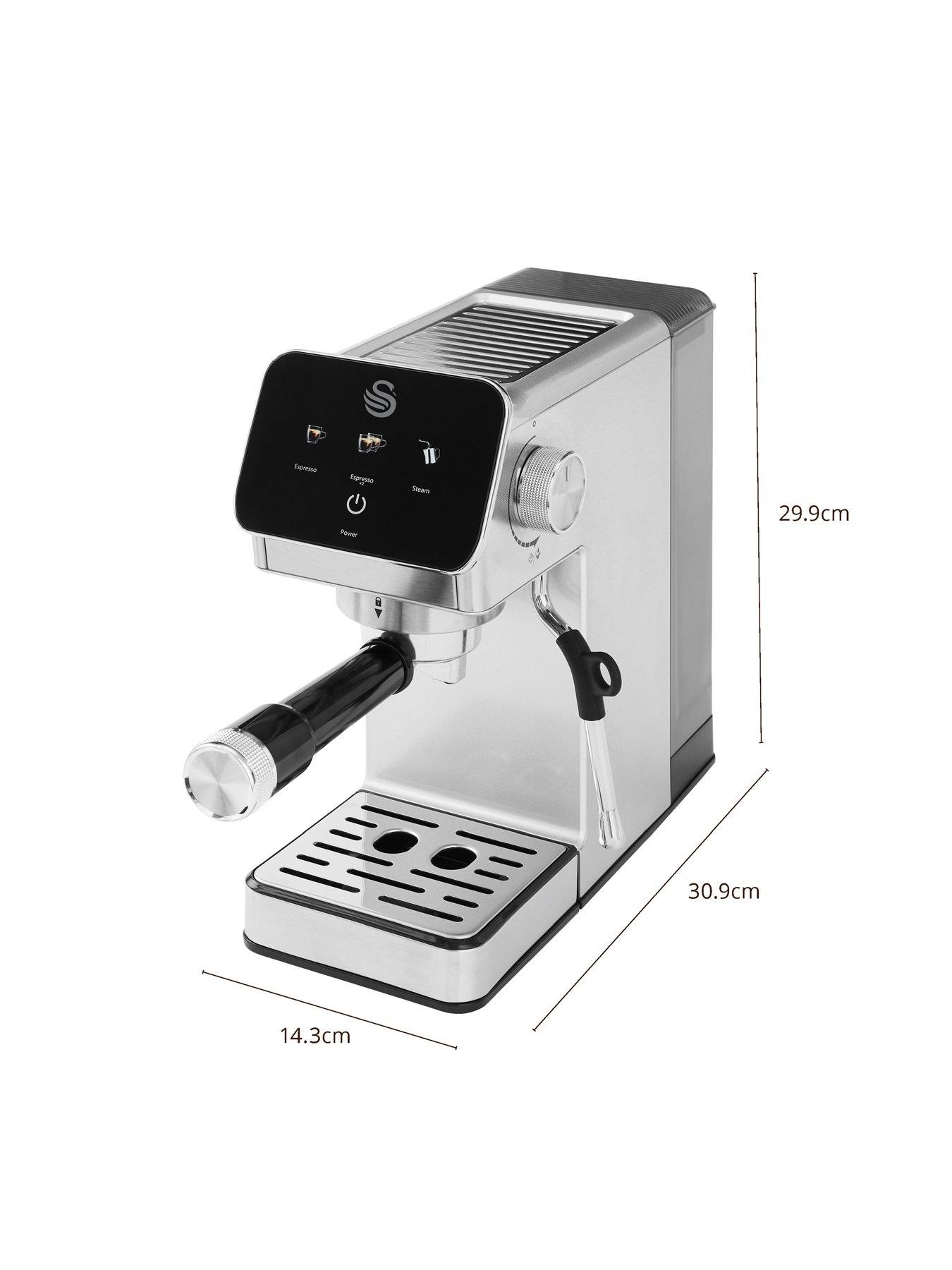 Swan SK22153 Mini Digital Espresso Coffee Machine - Stainless Steel | Very