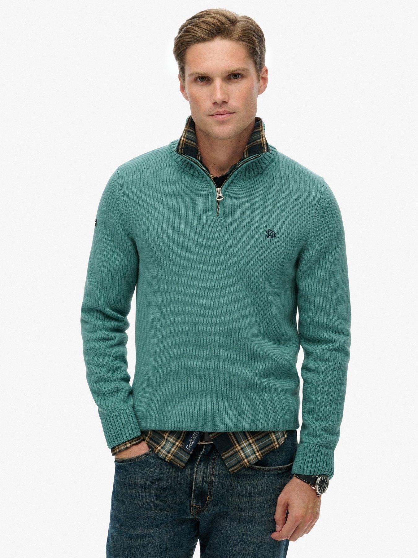 Superdry Cotton Half Zip Knitted Jumper