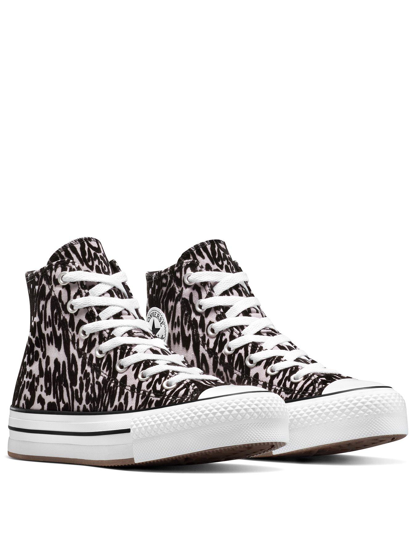 Image 2 of 7 of Converse Chuck Taylor All Star Hi-Top Leopard Eva Lift - Grey