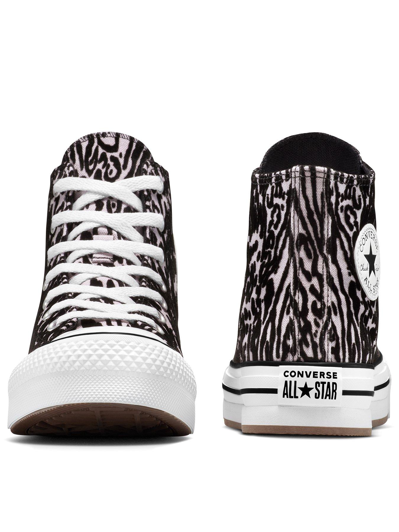 Image 3 of 7 of Converse Chuck Taylor All Star Hi-Top Leopard Eva Lift - Grey
