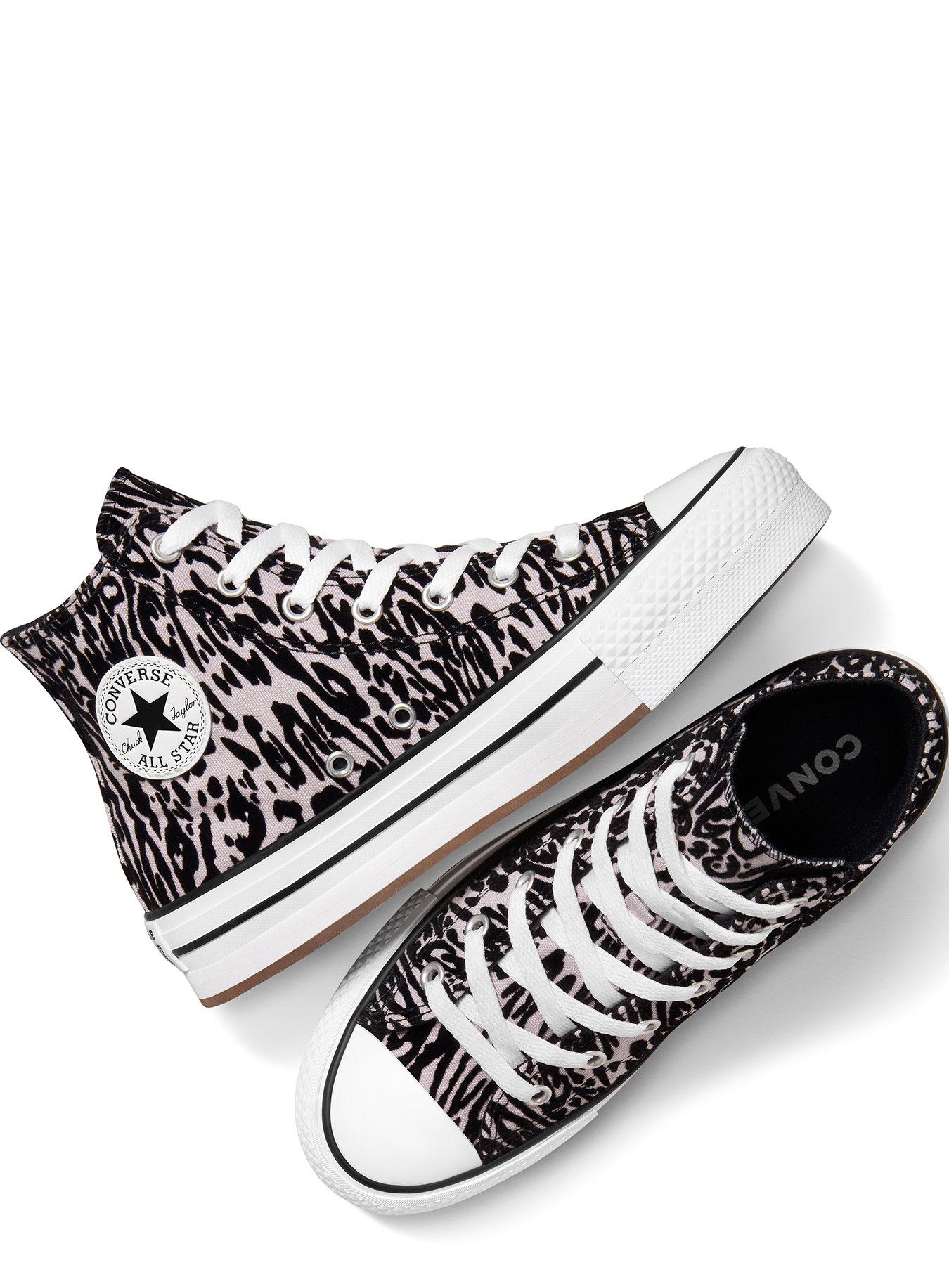 Image 4 of 7 of Converse Chuck Taylor All Star Hi-Top Leopard Eva Lift - Grey