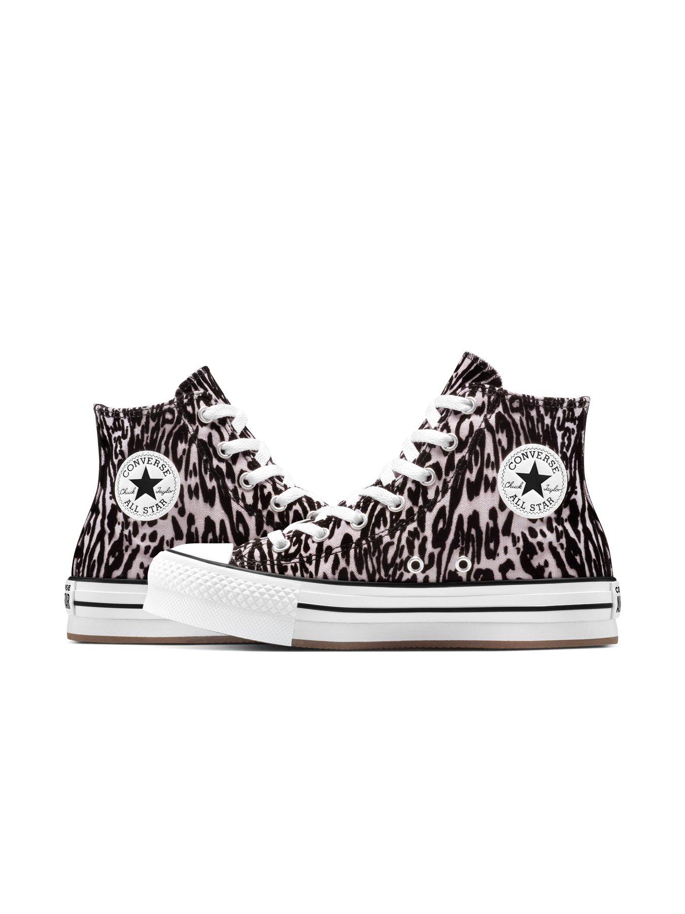 Image 7 of 7 of Converse Chuck Taylor All Star Hi-Top Leopard Eva Lift - Grey