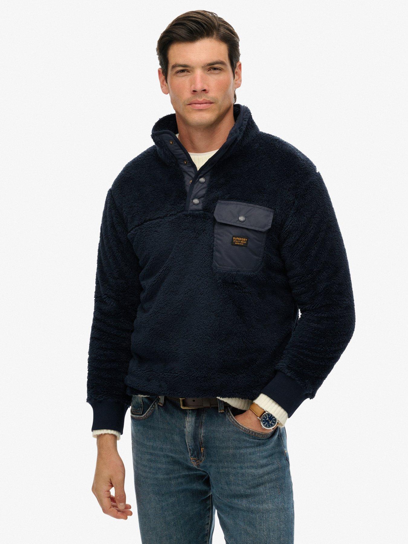 Superdry Superdry High Fleece Henley Sweat
