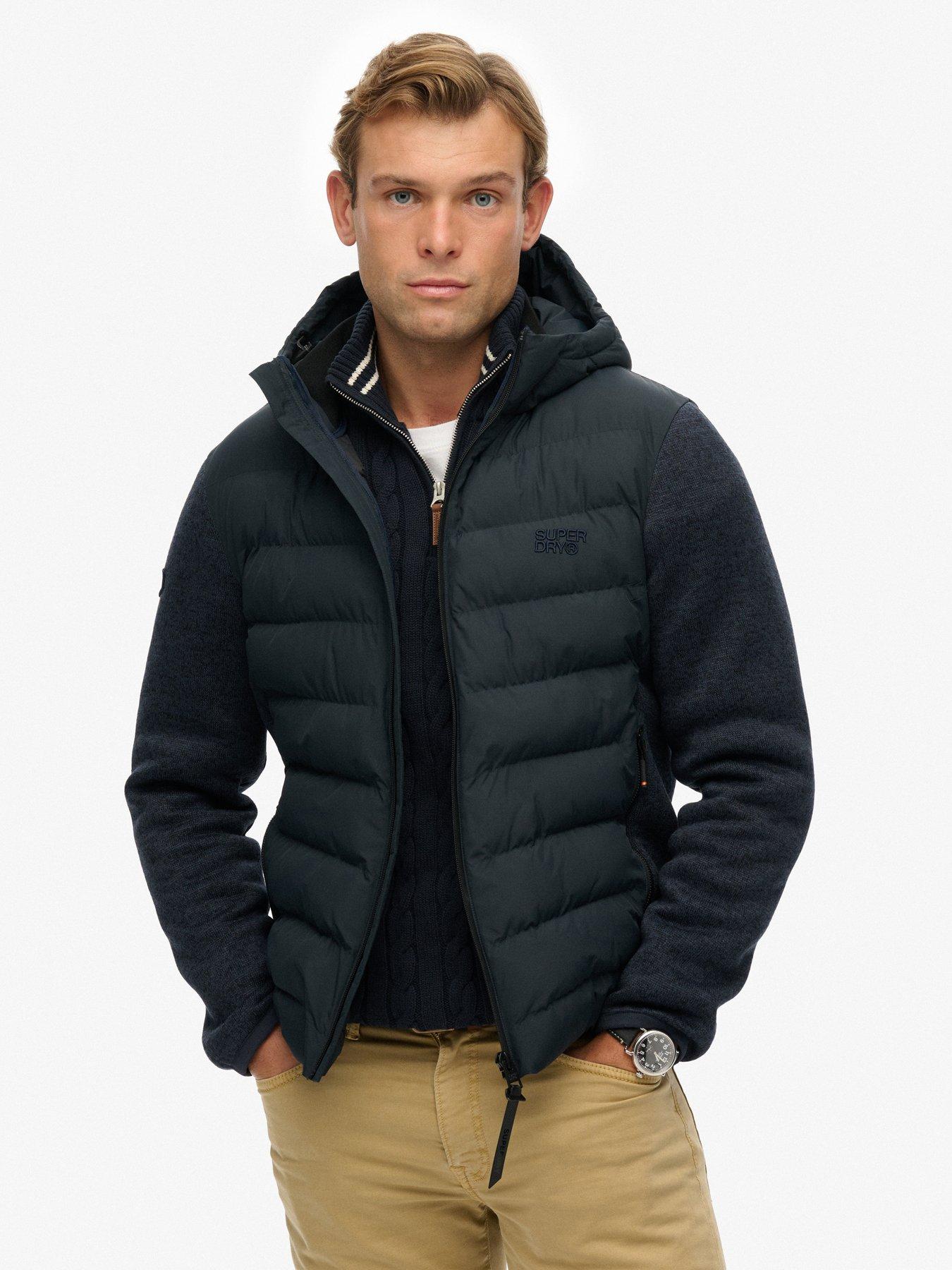 Image 1 of 7 of Superdry Hooded Storm Hybrid Jacket - Black