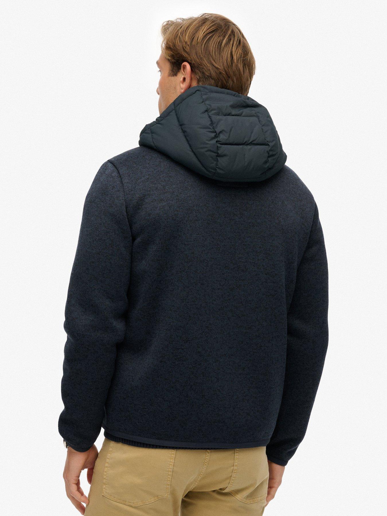 Image 2 of 7 of Superdry Hooded Storm Hybrid Jacket - Black