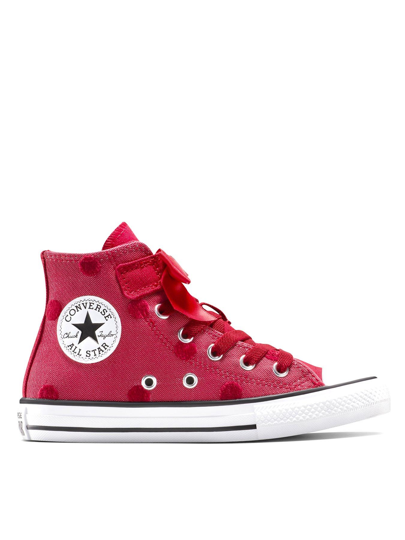 Image 1 of 7 of Converse Youth Chuck Taylor All Star Bow Easy-On High Top - Red