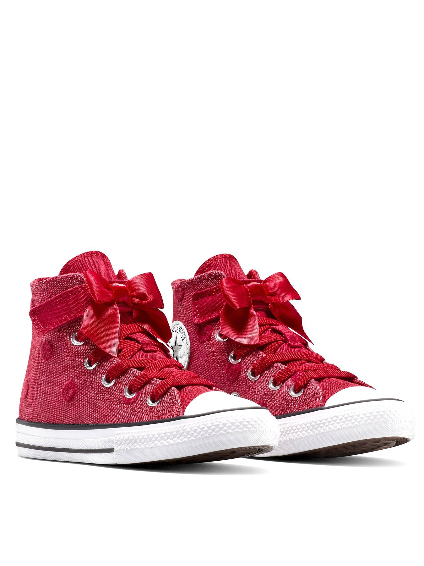 Image 2 of 7 of Converse Youth Chuck Taylor All Star Bow Easy-On High Top - Red