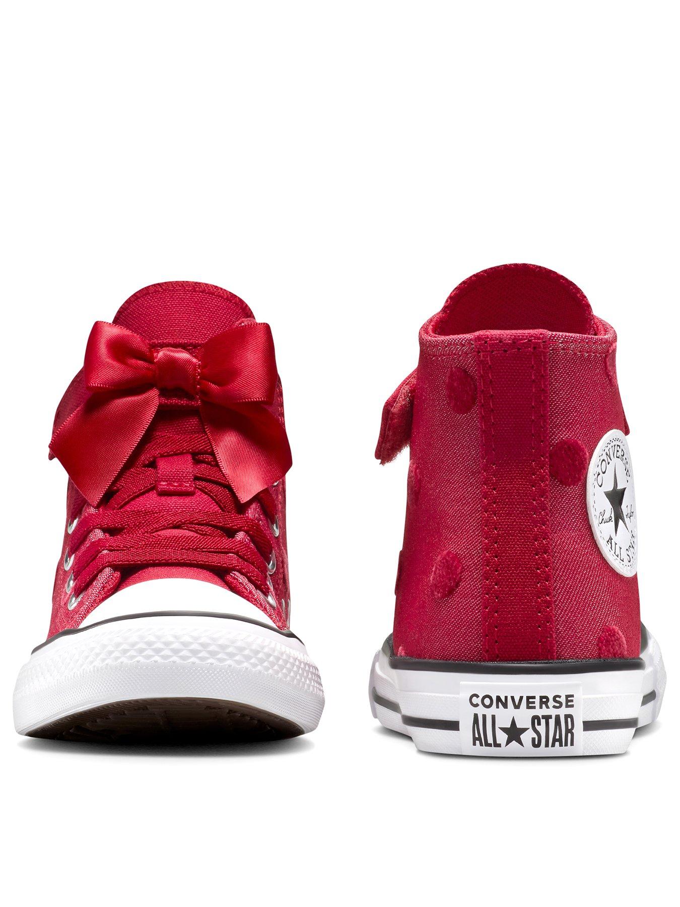 Image 3 of 7 of Converse Youth Chuck Taylor All Star Bow Easy-On High Top - Red
