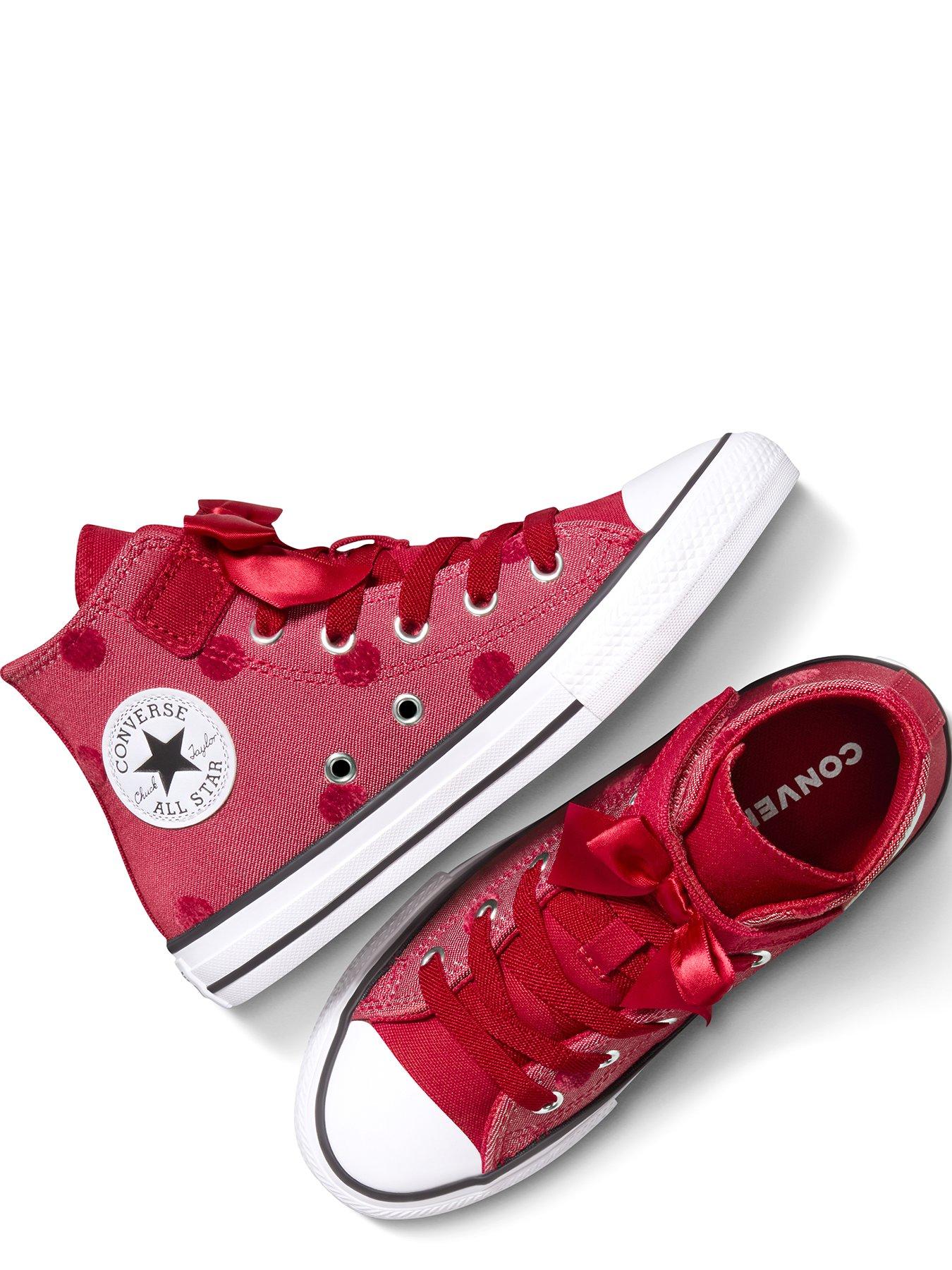 Image 4 of 7 of Converse Youth Chuck Taylor All Star Bow Easy-On High Top - Red