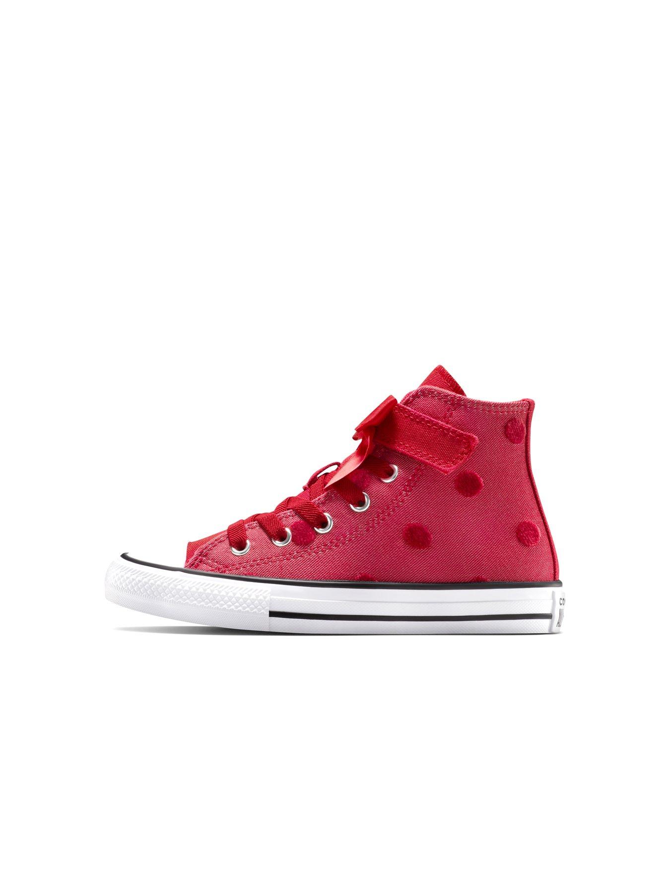Image 6 of 7 of Converse Youth Chuck Taylor All Star Bow Easy-On High Top - Red