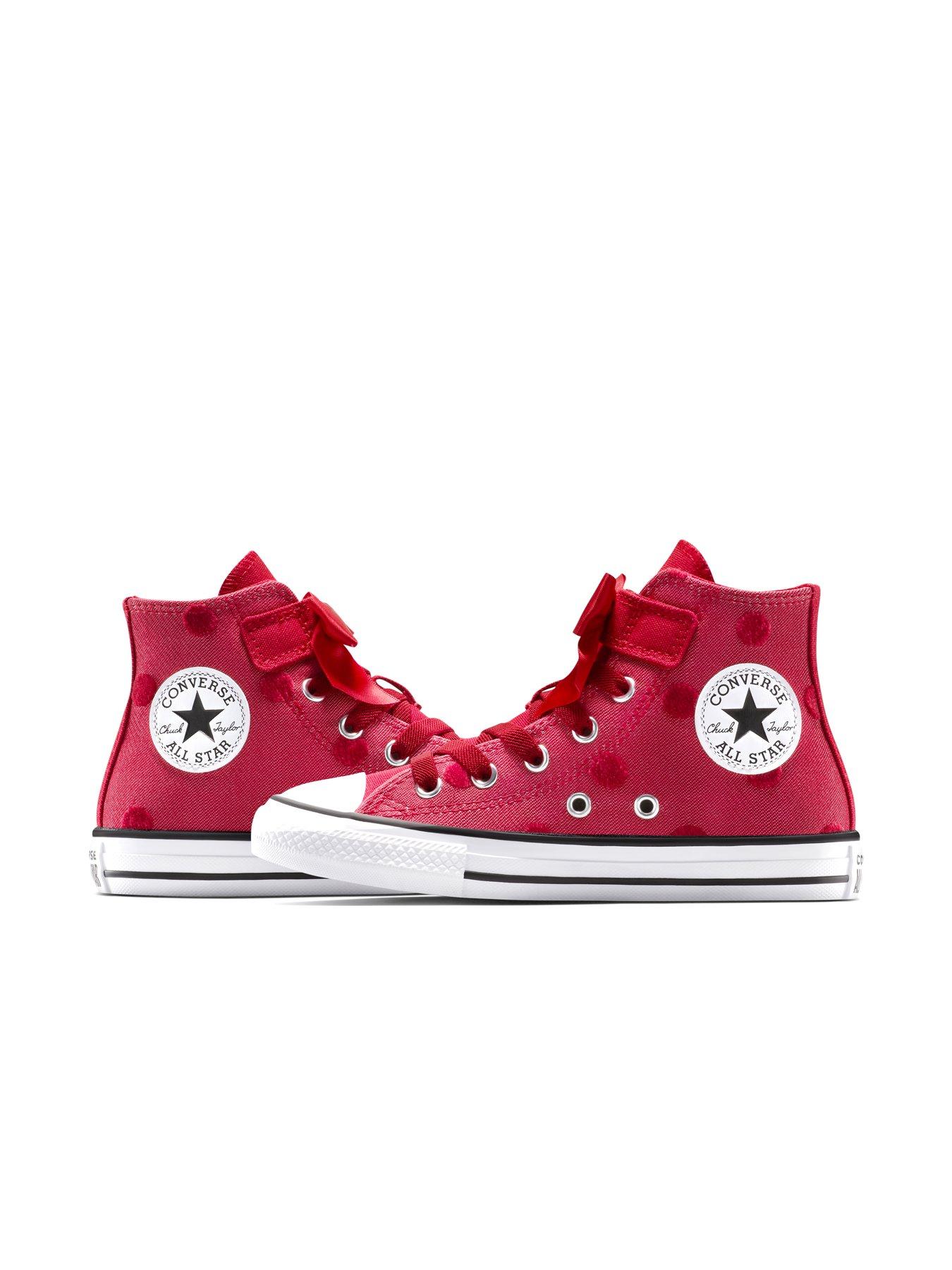 Image 7 of 7 of Converse Youth Chuck Taylor All Star Bow Easy-On High Top - Red