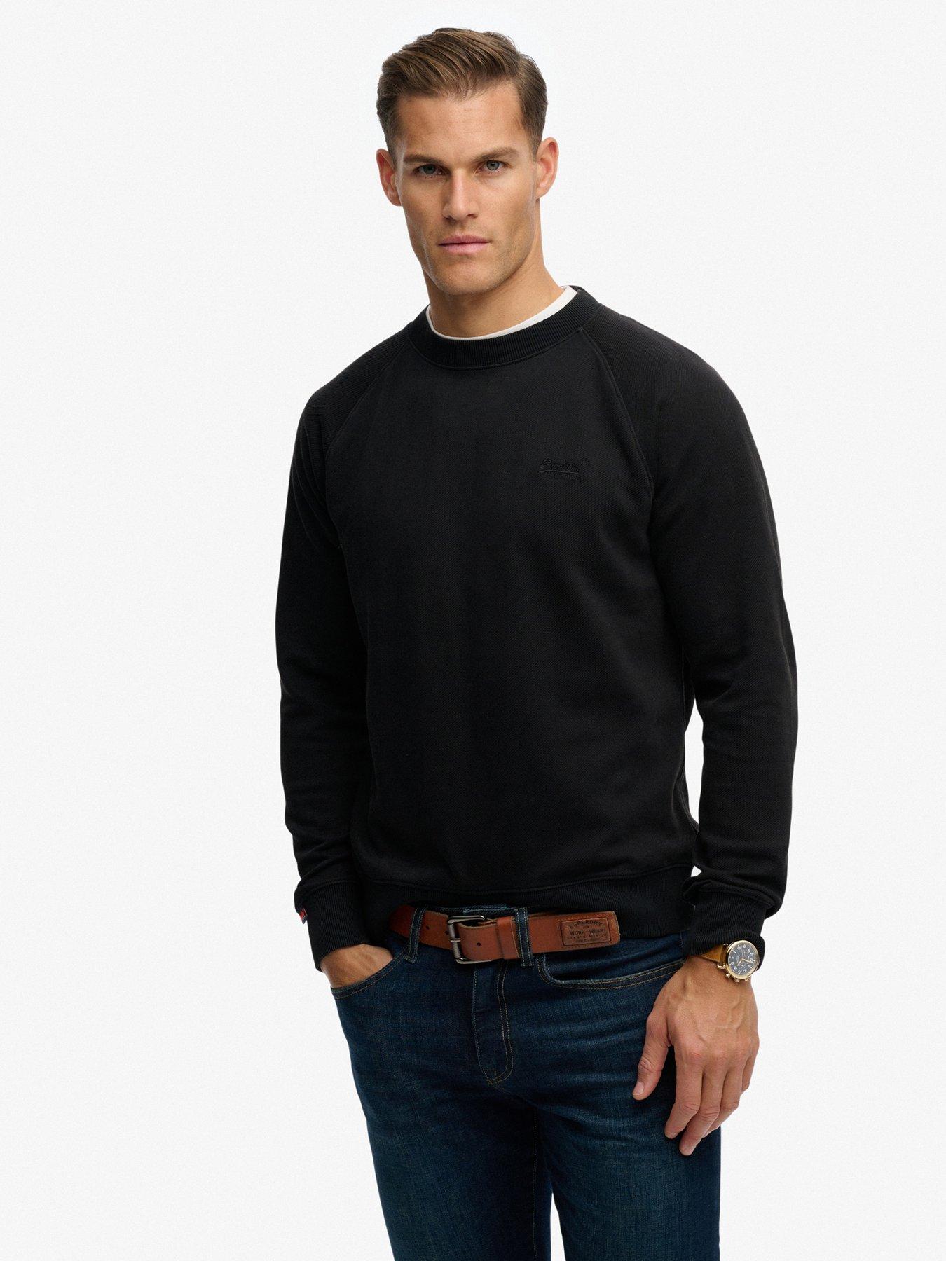 Superdry Essential Logo Raglan Sweat - Black