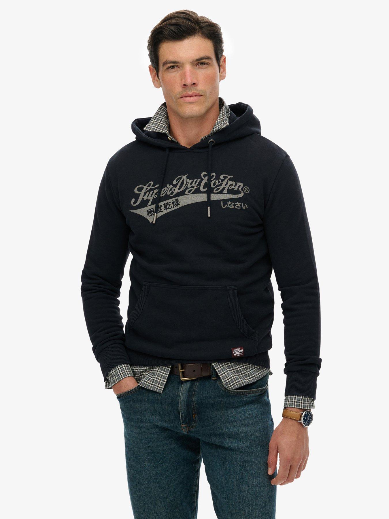 Superdry Heritage Relaxed Hoodie Black Very