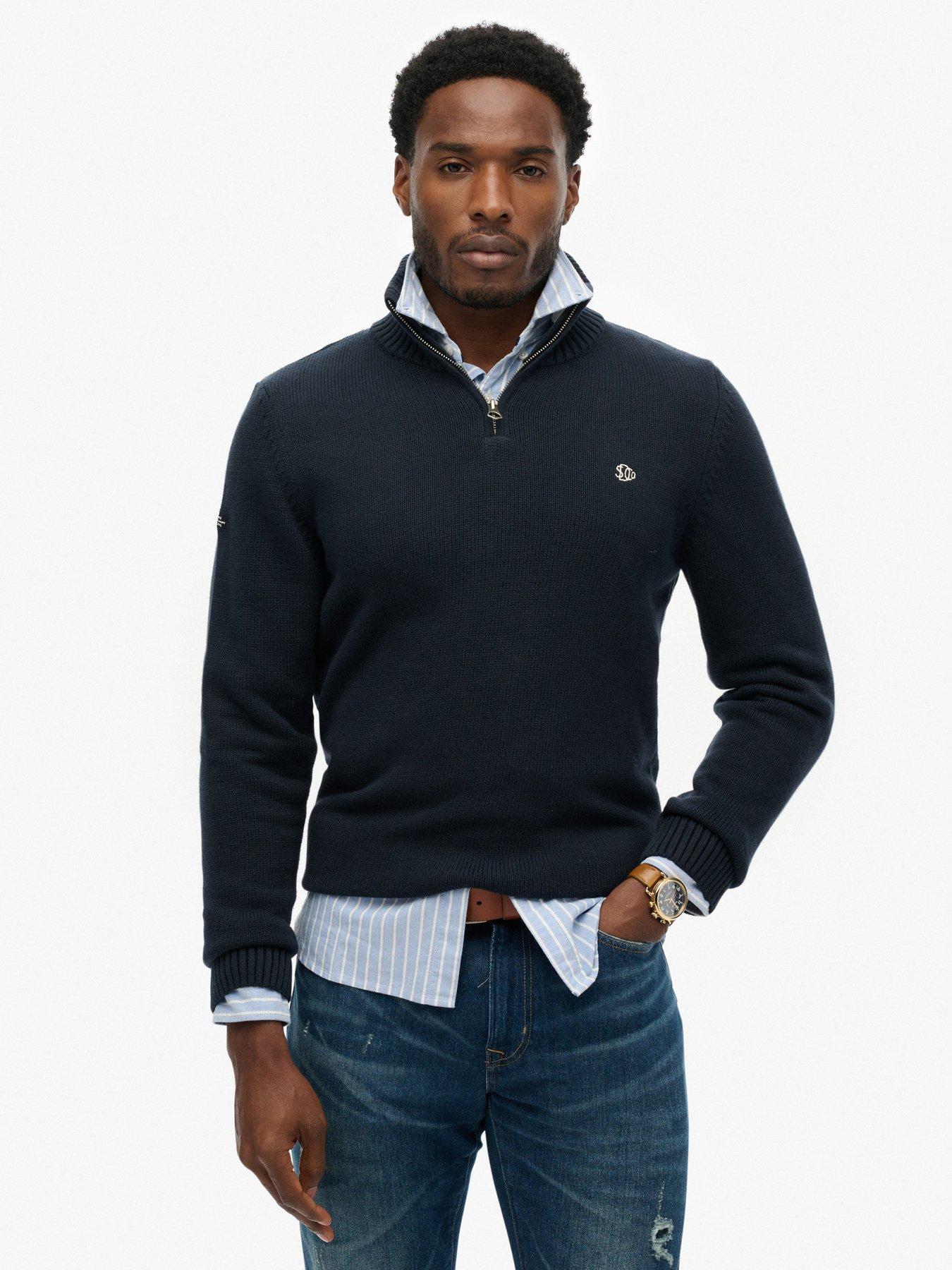 Superdry Cotton Half Zip Knit Jumper