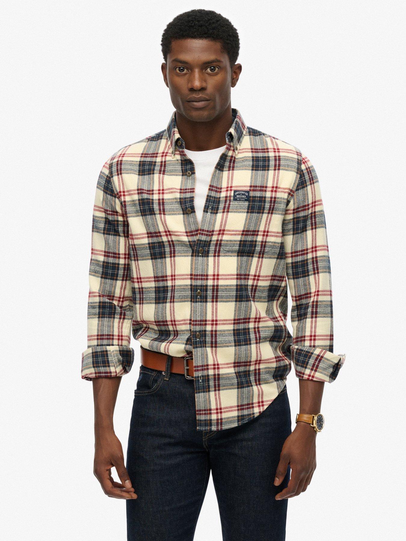 Superdry Long Sleeve Check Shirt - Red