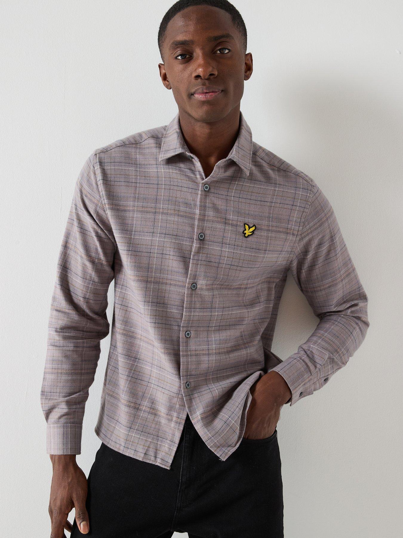 Lyle & Scott Checked Flannel Shirt - Grey