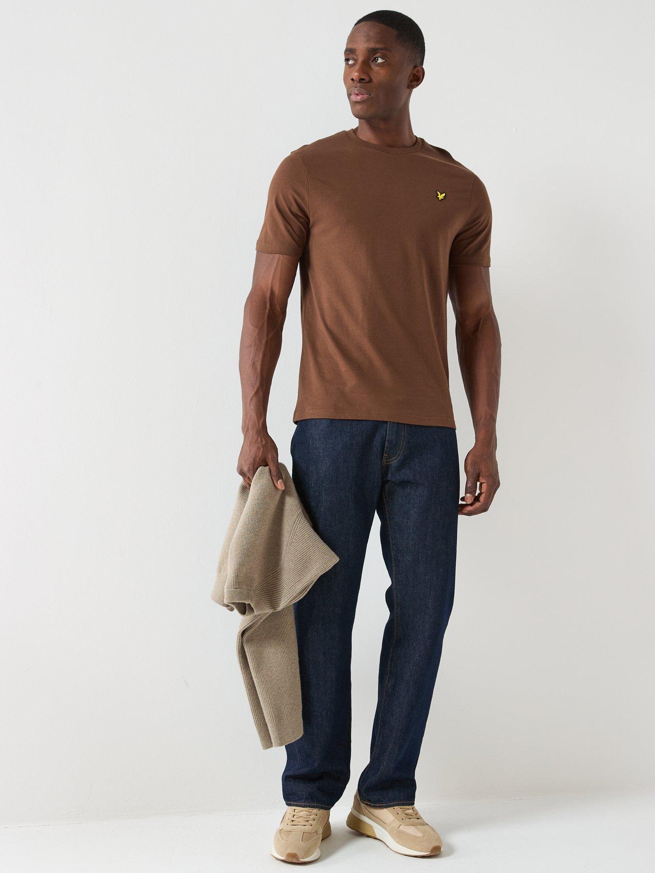 Image 3 of 4 of Lyle & Scott Cotton Crew Neck T-Shirt - Brown