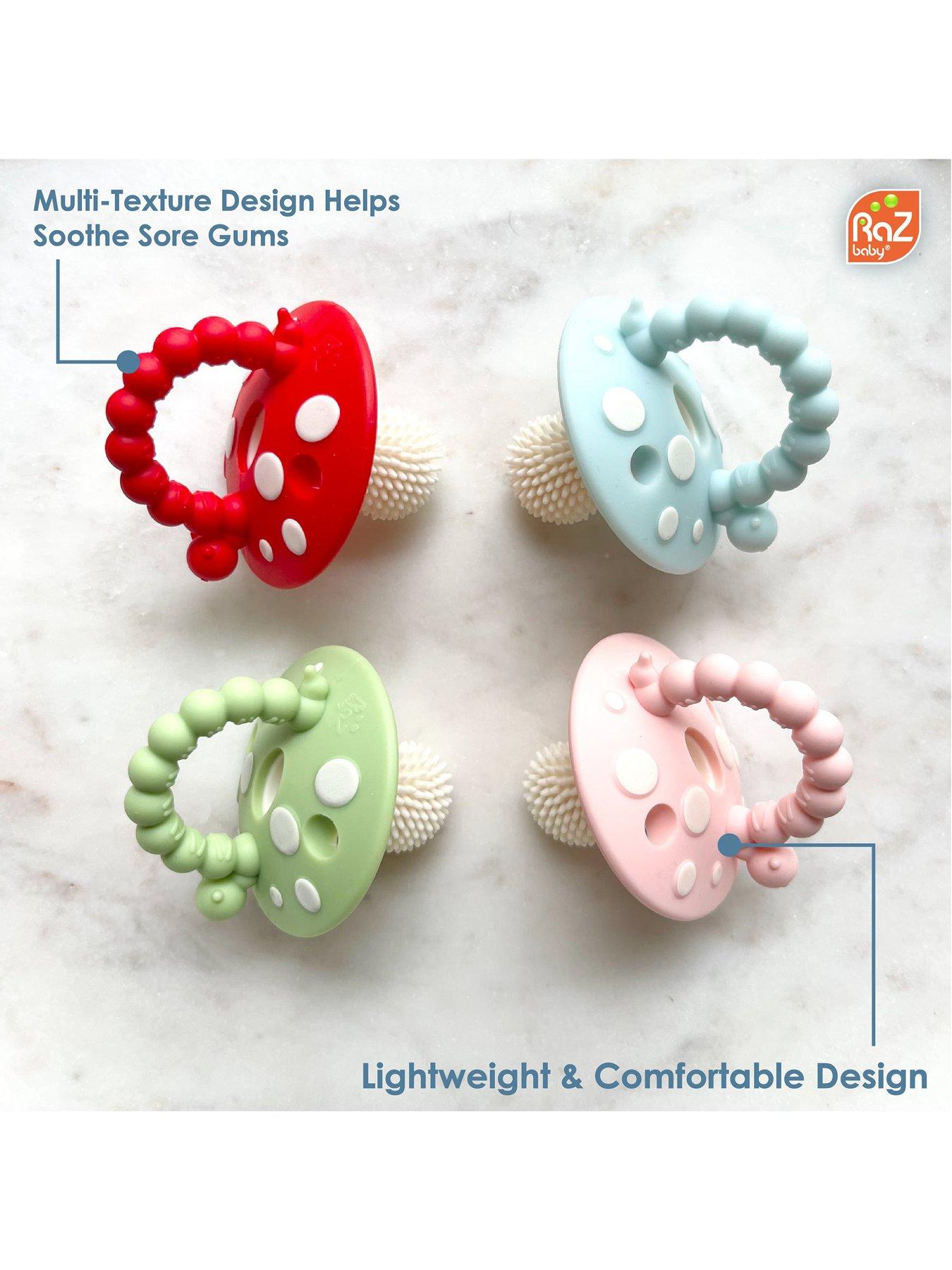 Image 2 of 4 of Chompy Mushroom Teether Red &amp; Green (Pouch)
