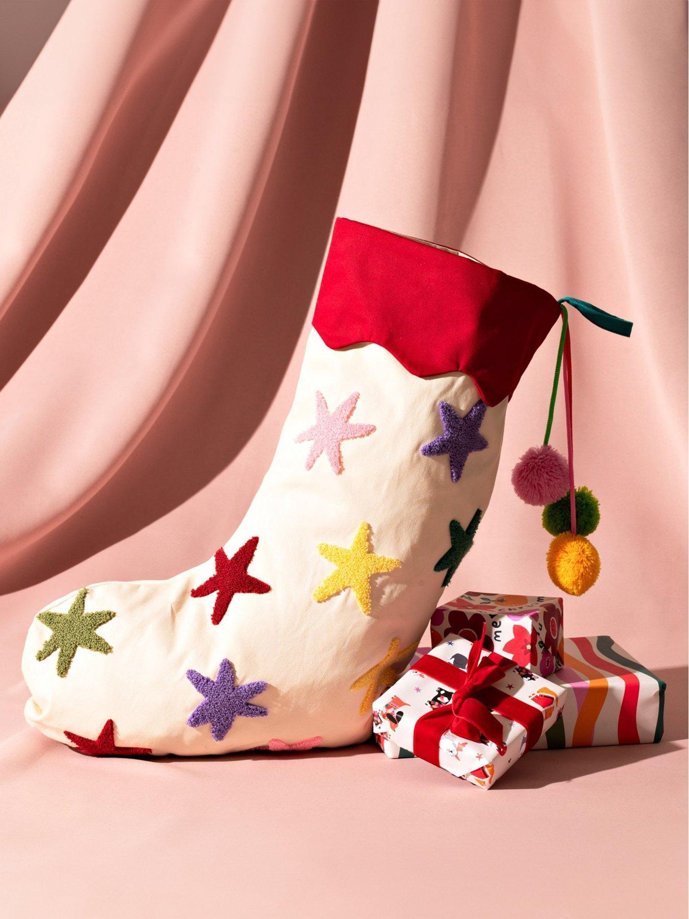Hestia Raspberry Blossom Stars Stocking