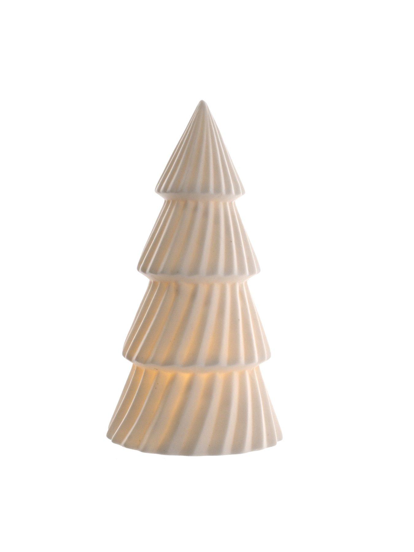 The Christmas Gift Co Ceramic Led Light Up Christmas Tree 19Cm