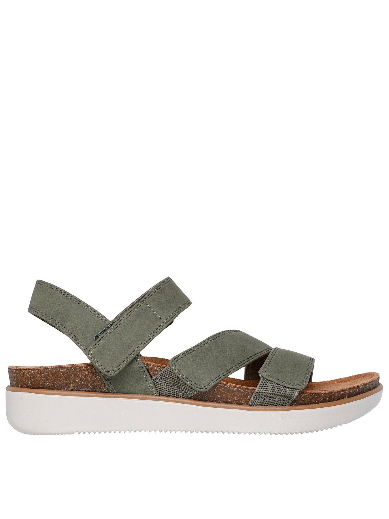 Skechers Lifted Comfort Sandal - Olive Duraleather