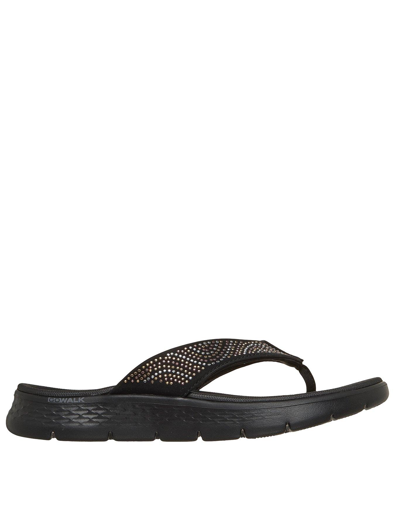 Skechers Go Walk Flex Sandal Toe-Post Sandal - Black