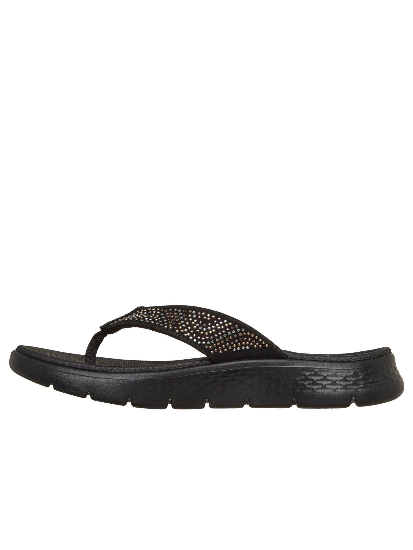 Image 5 of 5 of Skechers Go Walk Flex Sandal Toe-Post Sandal - Black