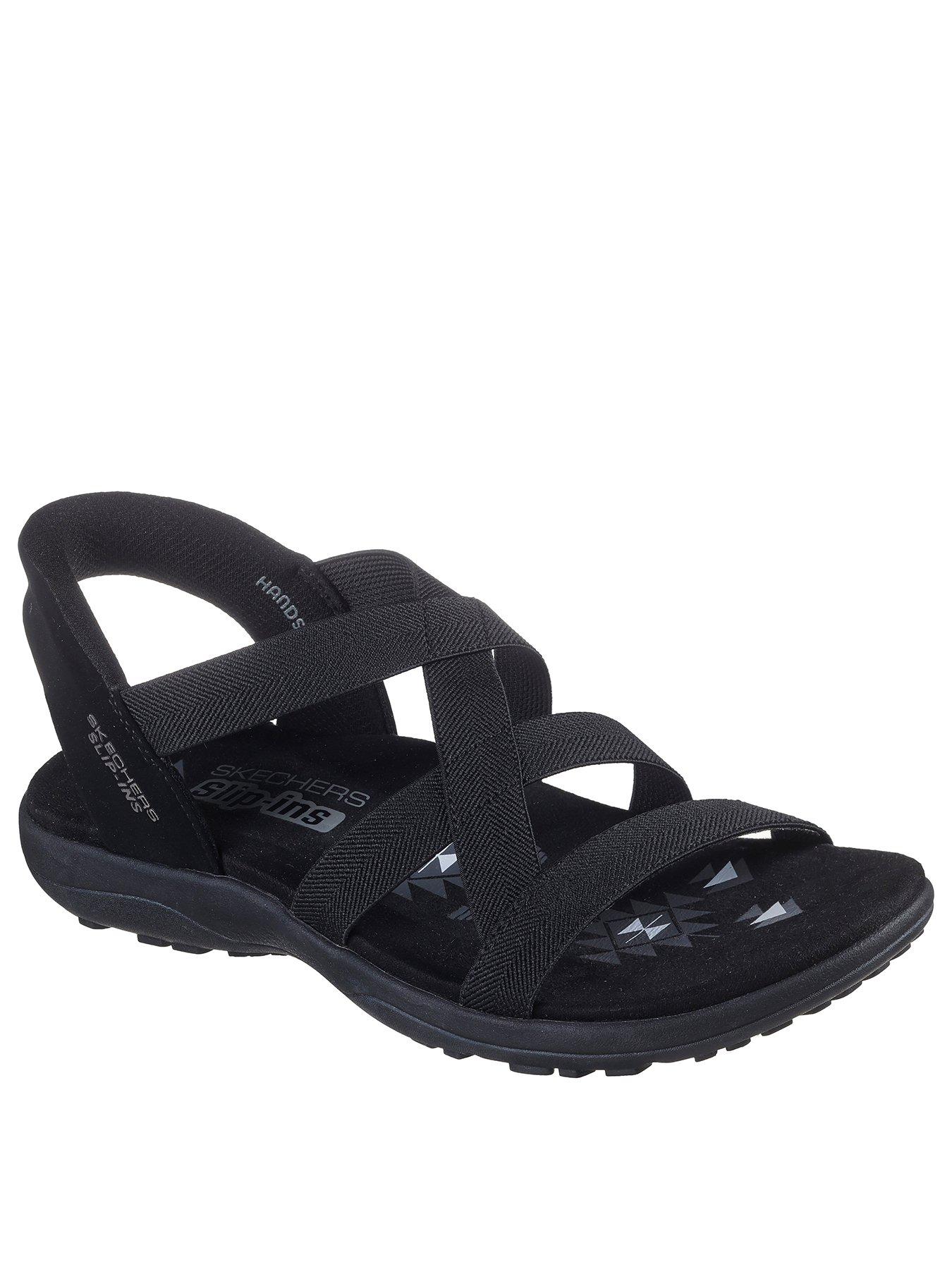 Image 2 of 5 of Skechers Wide Fit Reggae Slim Strech Sandal - Black
