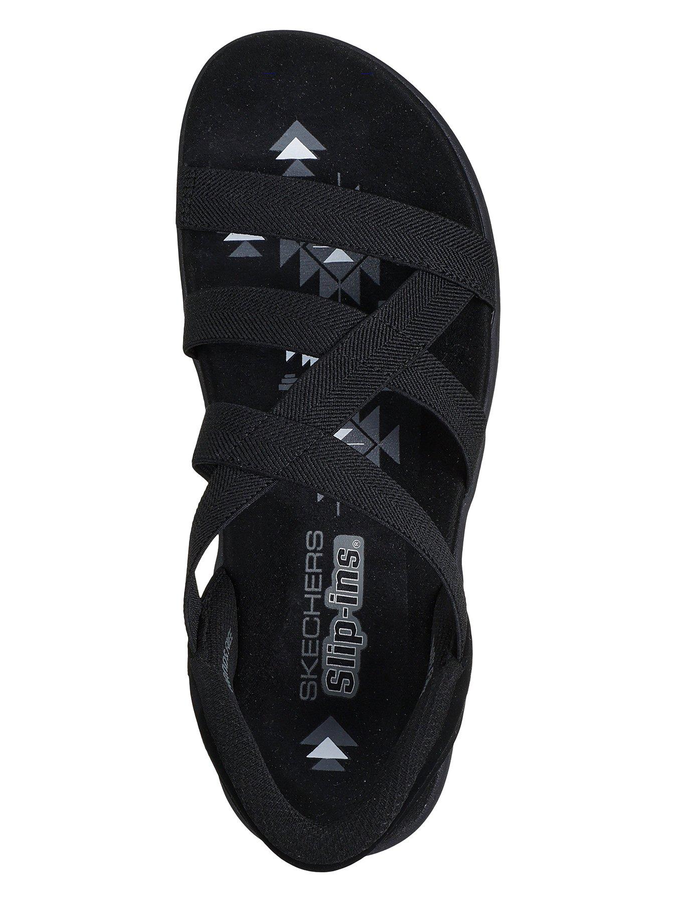 Image 3 of 5 of Skechers Wide Fit Reggae Slim Strech Sandal - Black