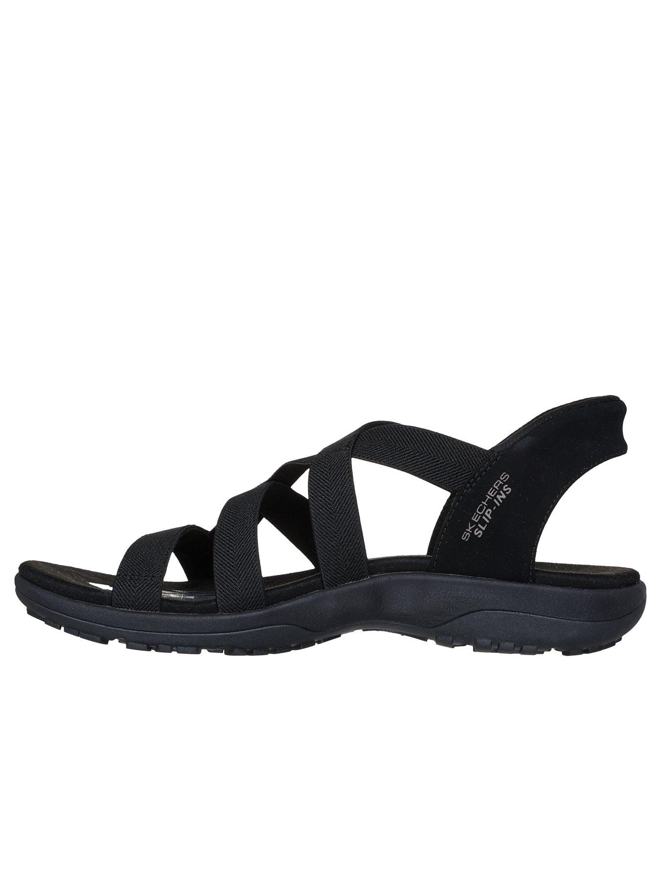 Image 5 of 5 of Skechers Wide Fit Reggae Slim Strech Sandal - Black