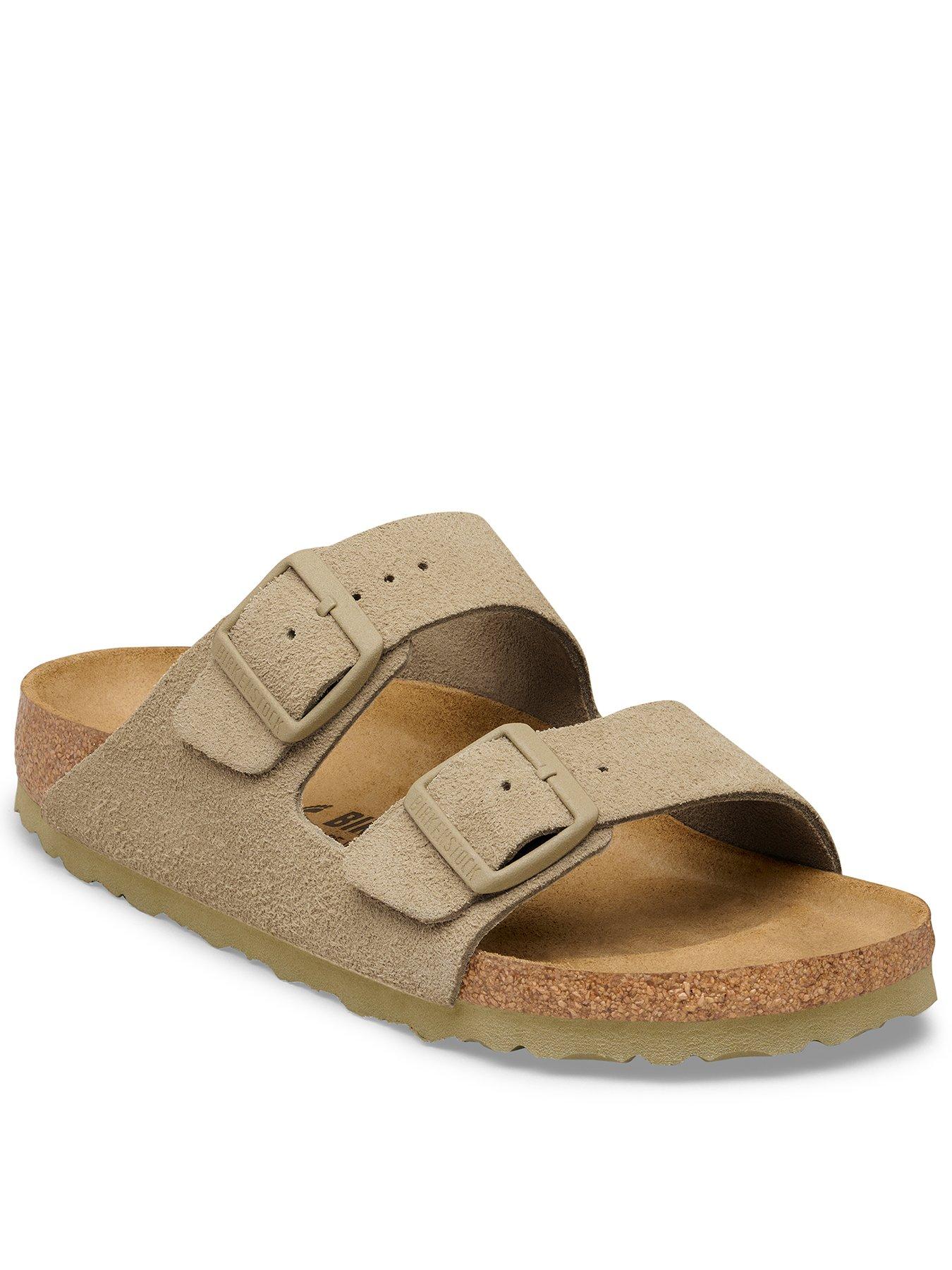 Birkenstock Arizona Suede Sandal, Fadded Khaki, Size 7, Women