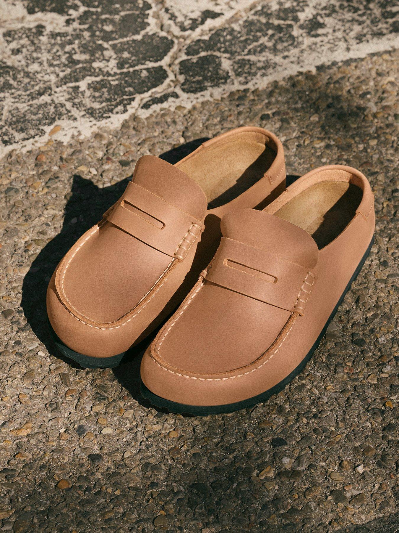Birkenstock Naples Wrapped Oiled Leather Clog - Cognac