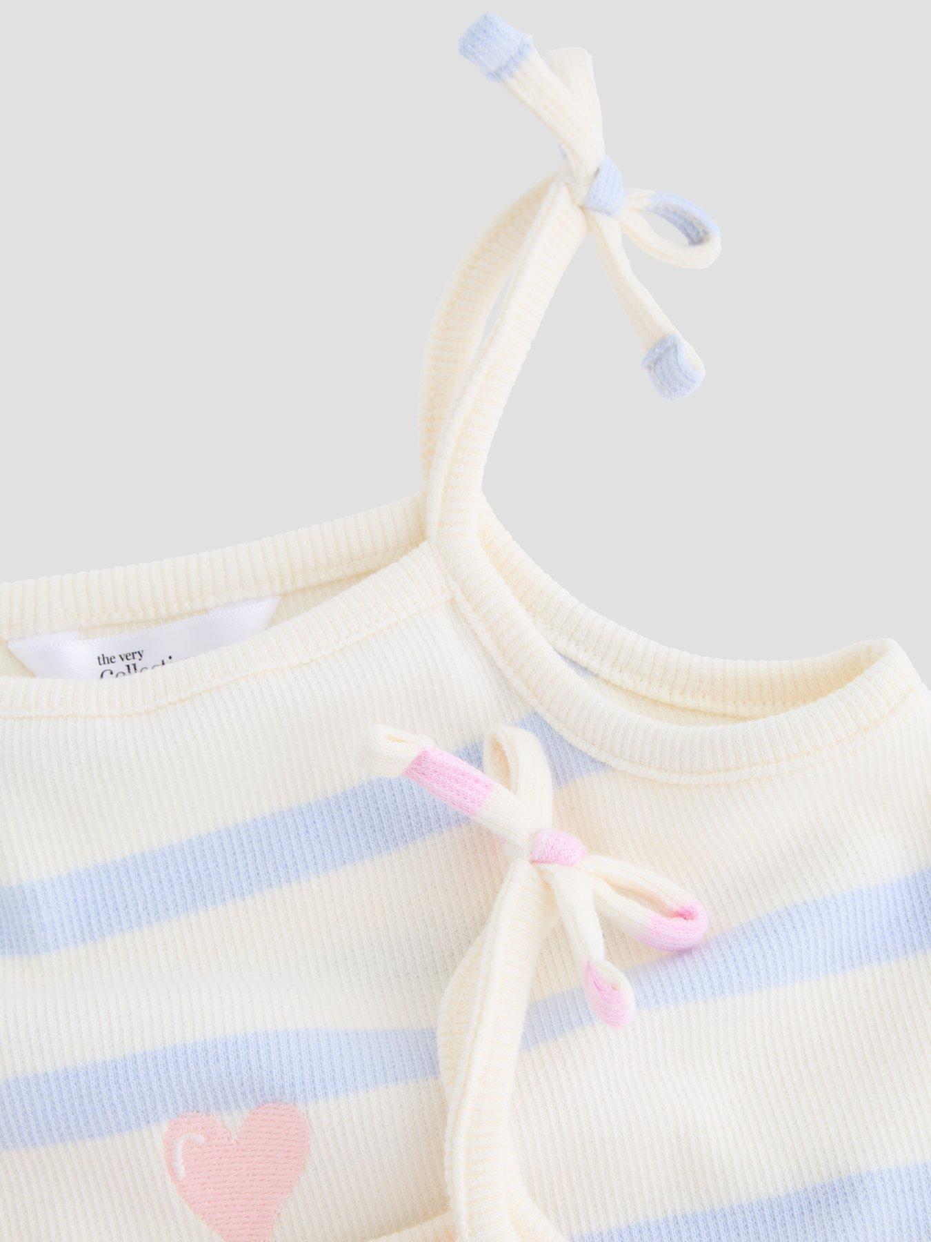 Image 5 of 5 of The Very Collection Ribbed Jersey Stripe 2 Pack Bodysuits