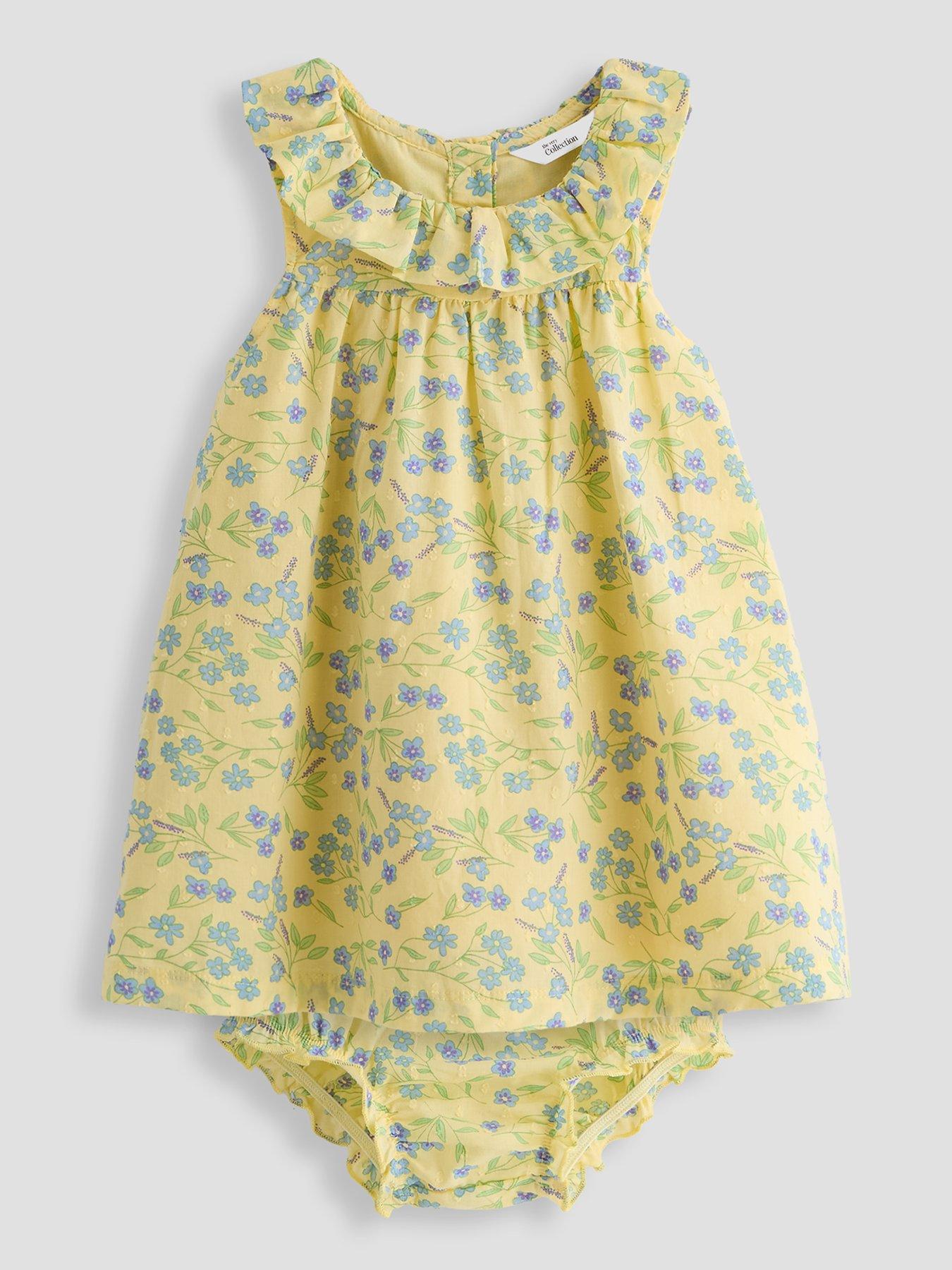 The Very Collection Ditsy Dobby Cotton Dress Set - Yellow
