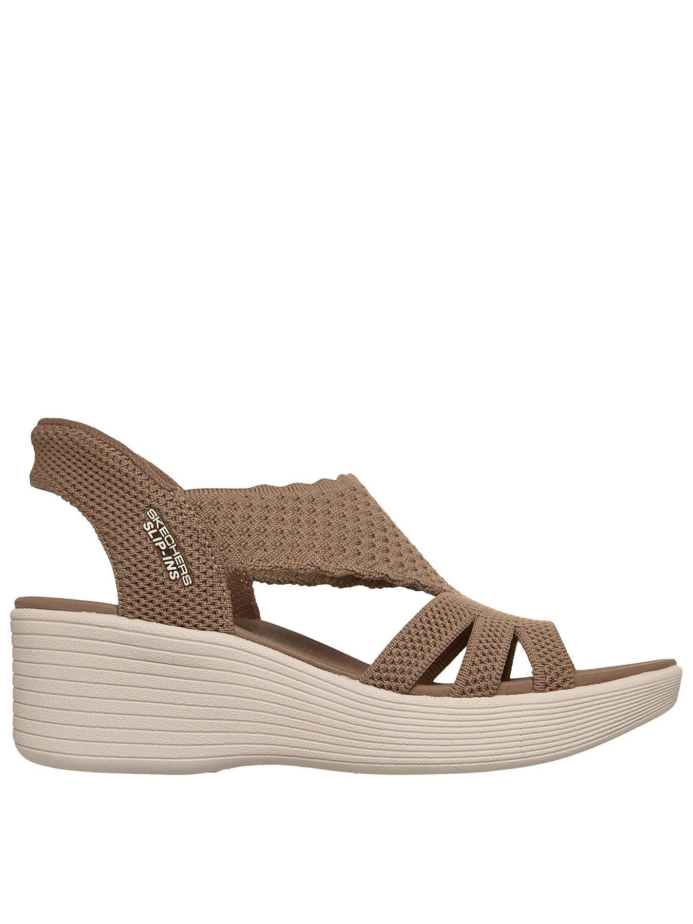 Skechers Parallel Lite Summer Invite Slip-Ins Sandal - Mocha Knit