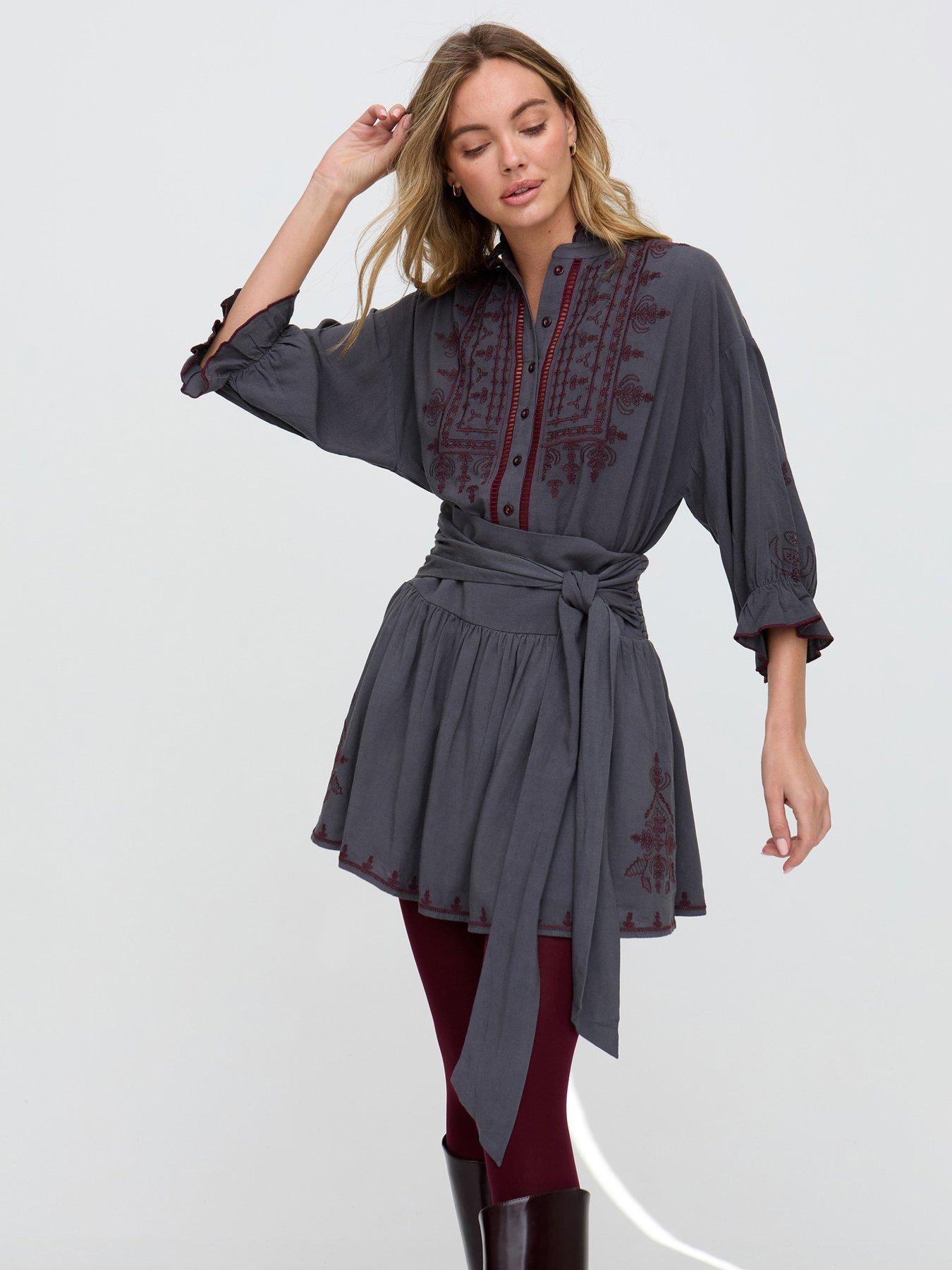 Raffya Julie Skirt - Dark Slate