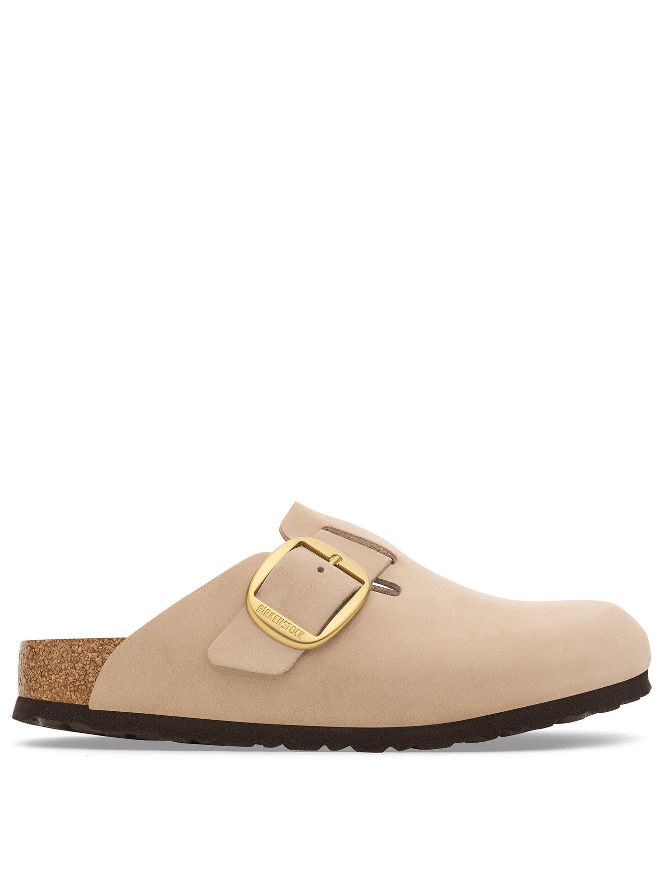 Image 3 of 4 of Birkenstock Womens Boston Big Buckle Leather Clog - Sandcastle