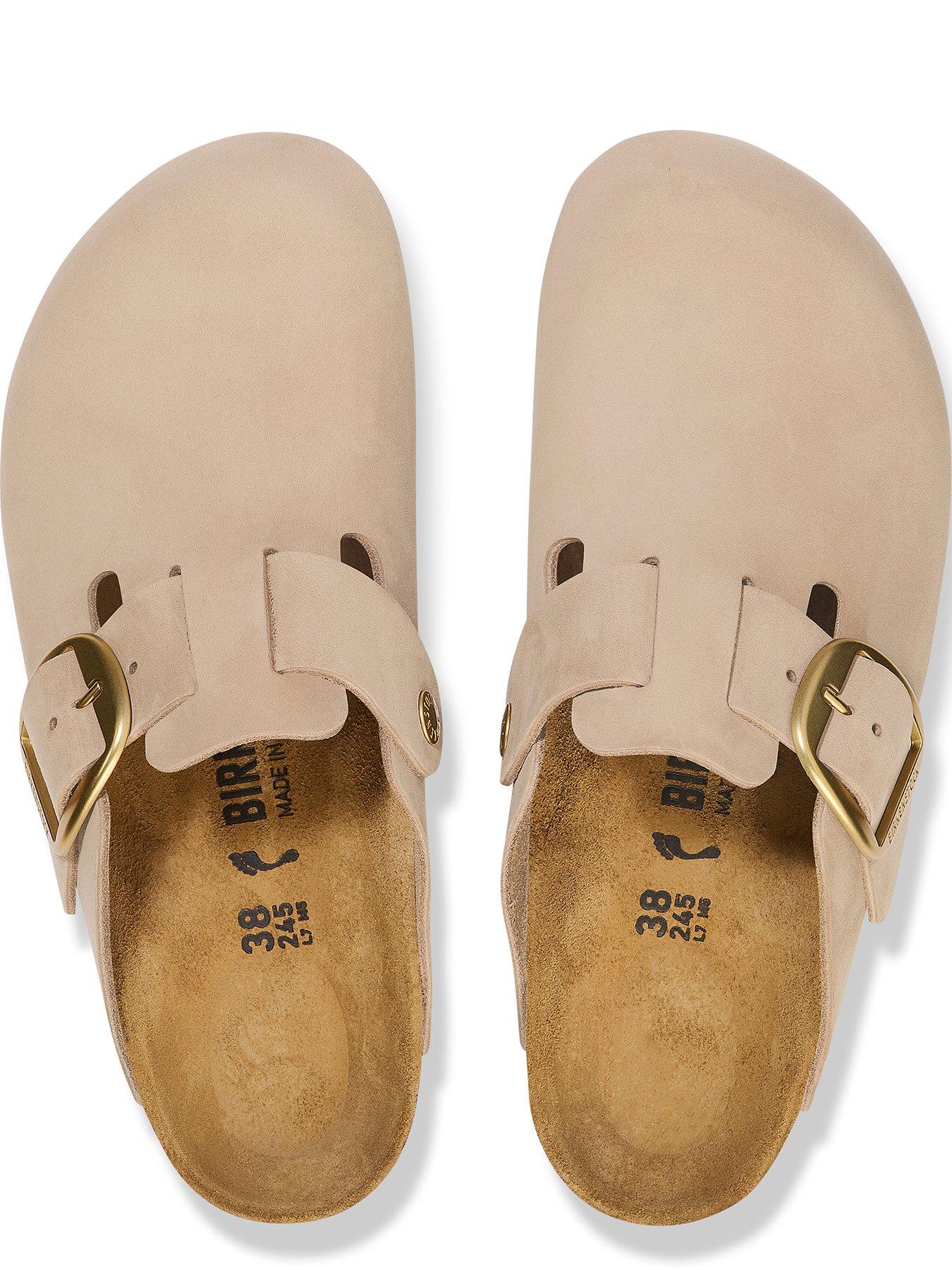 Image 4 of 4 of Birkenstock Womens Boston Big Buckle Leather Clog - Sandcastle