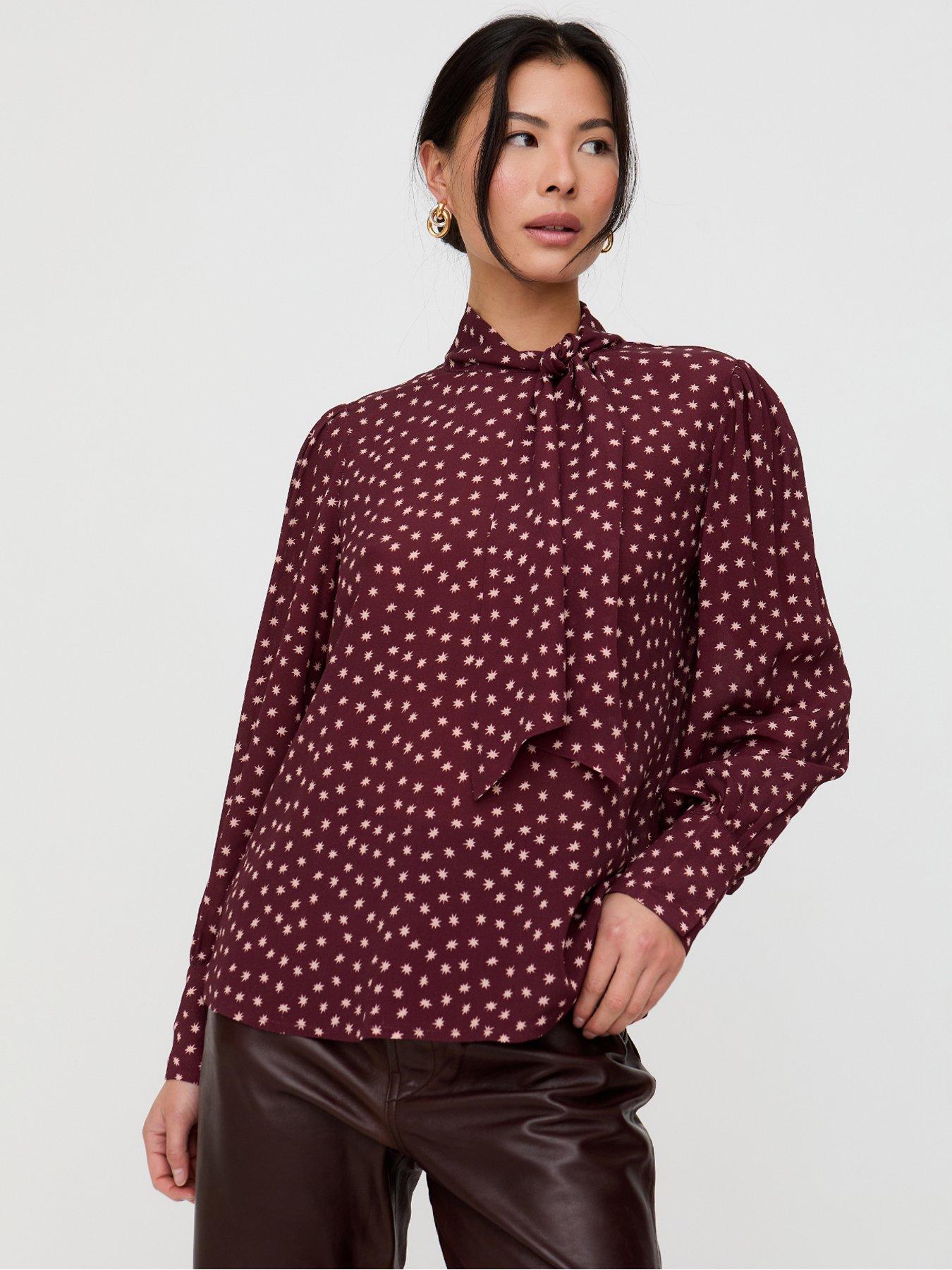 Lily & Lionel Fifi Printed Blouse - Burgundy