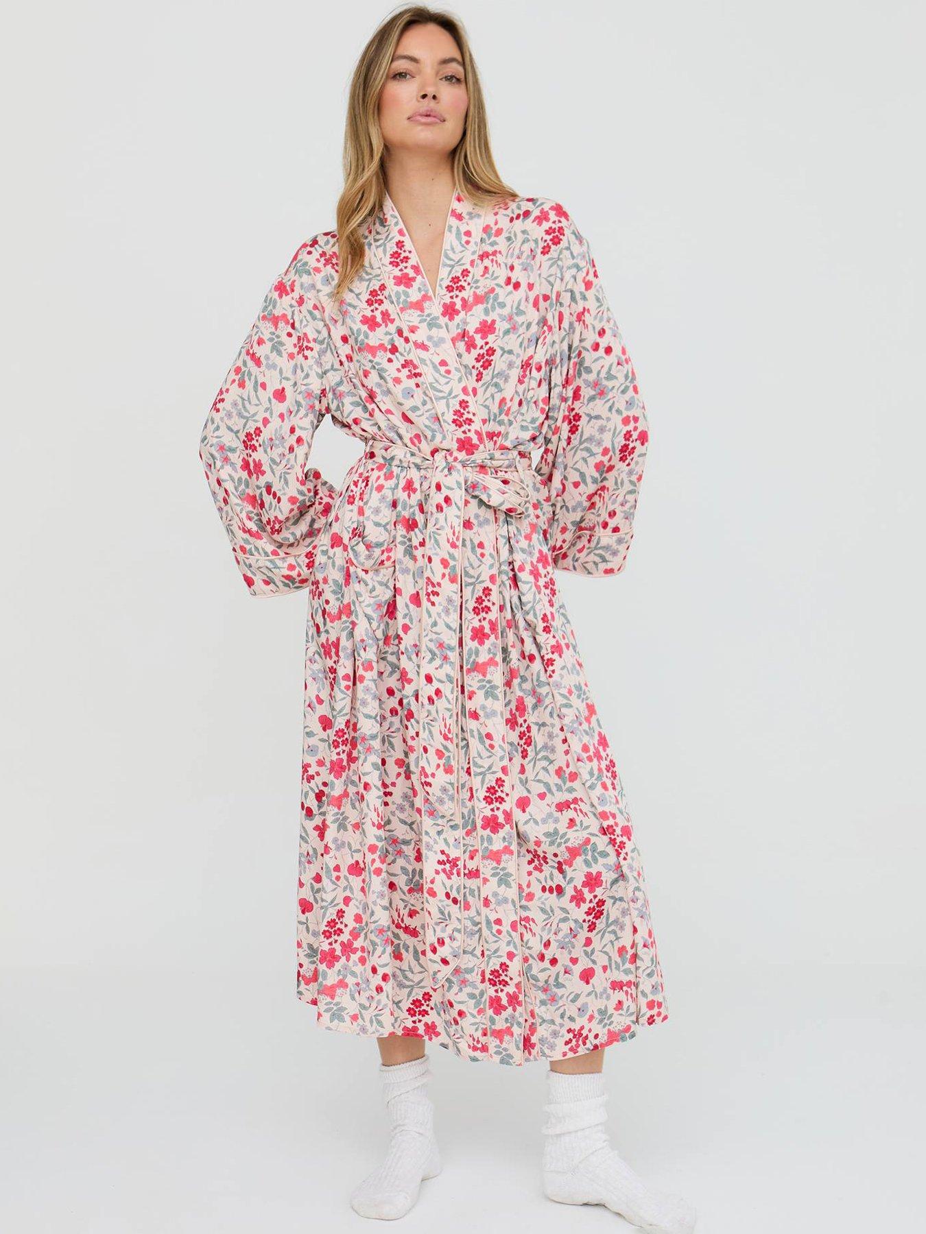 Lily & Lionel Corina Jasmine Floral Printed Robe - Ivory