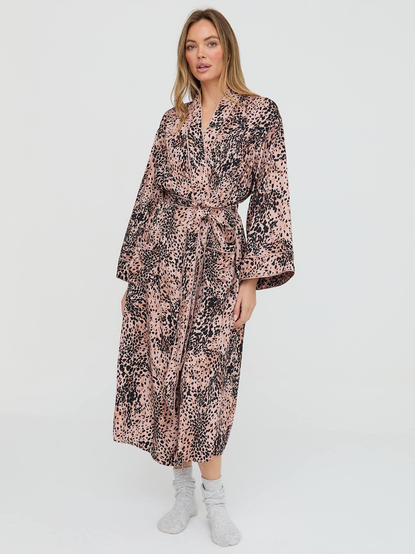 Lily & Lionel Corina Leopard Robe - Brown