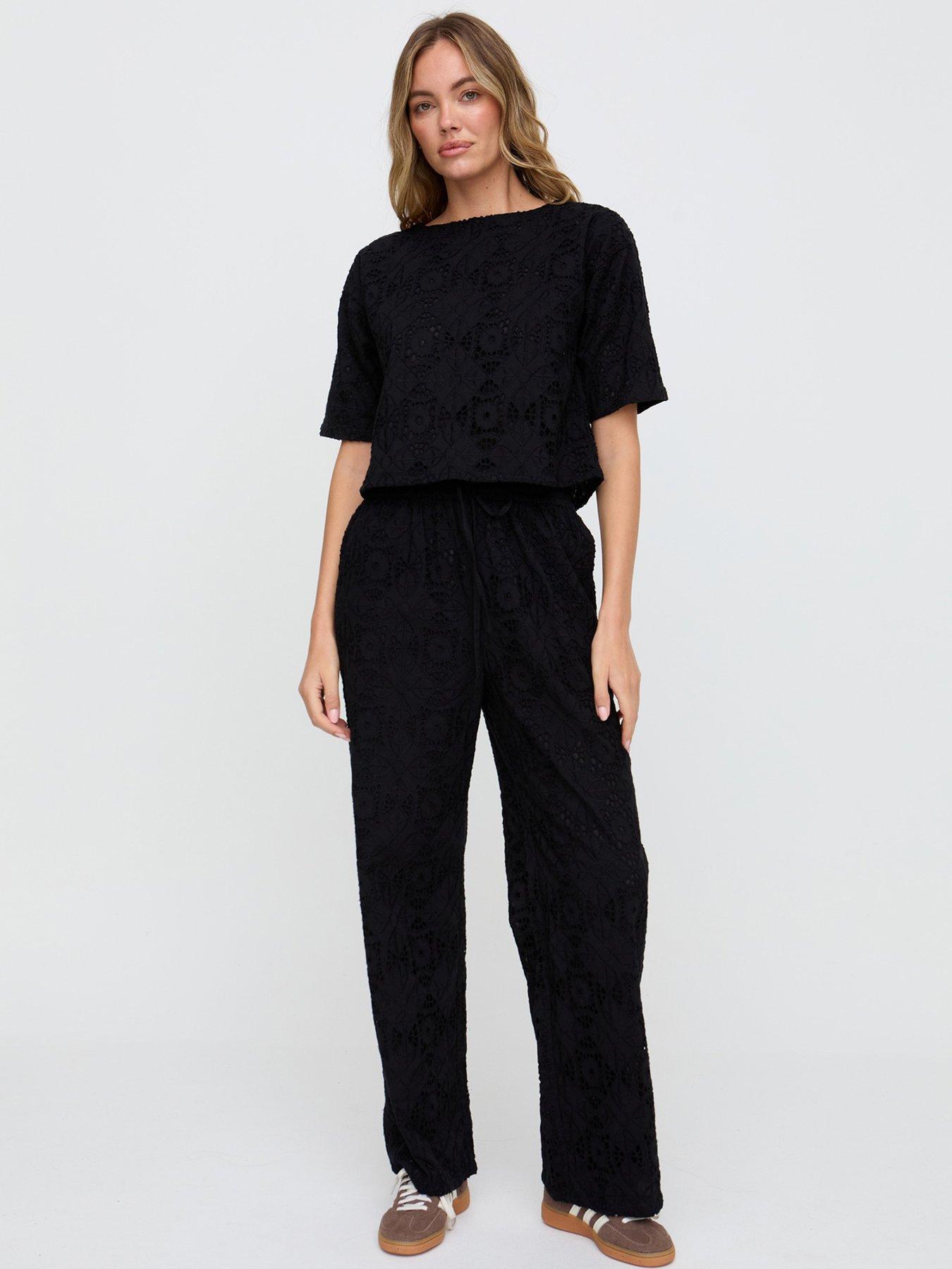 Raffya Opal Trousers - Black