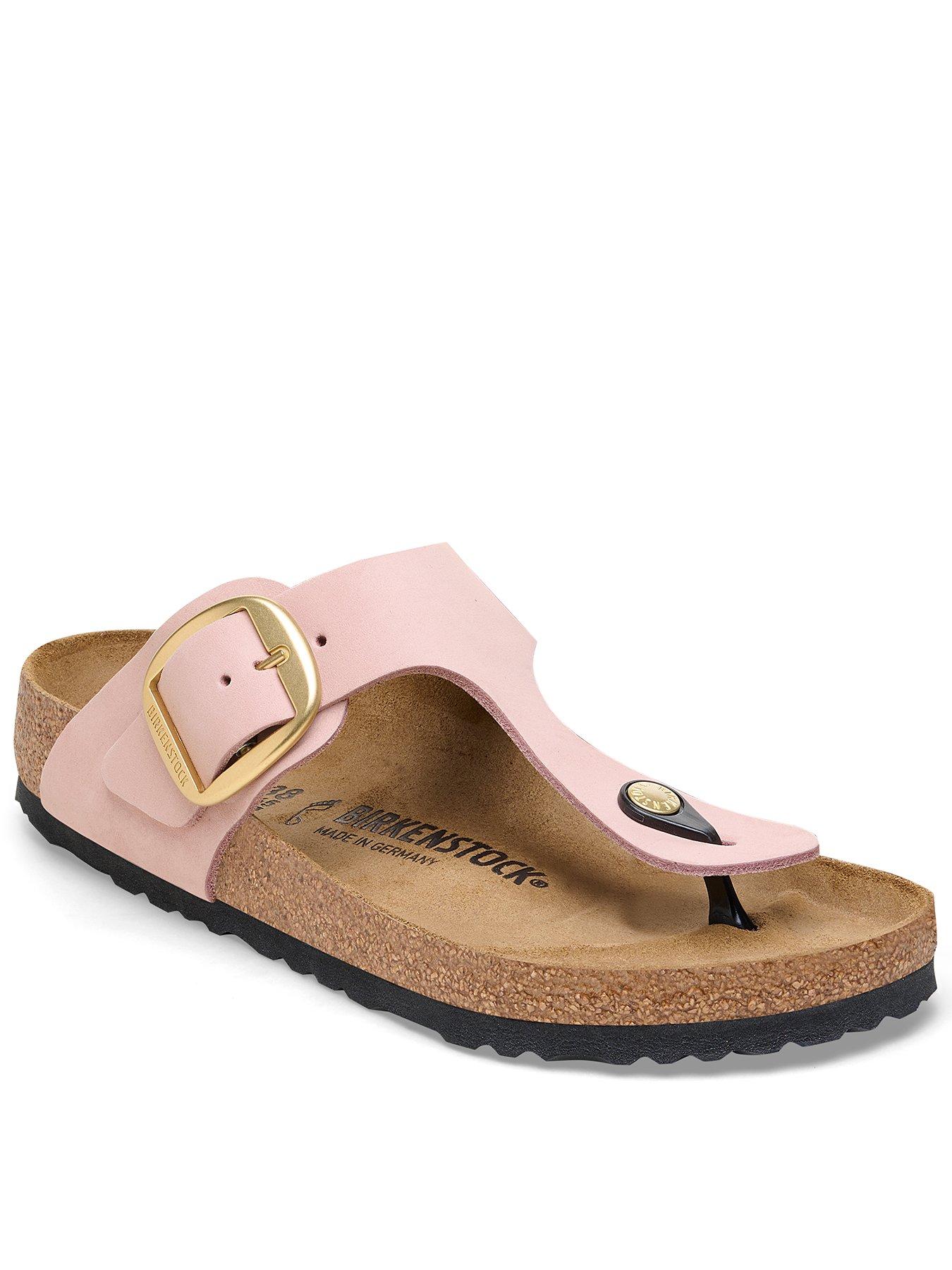 Birkenstock: Gizeh Big Buckle Leather Sandal - Soft Pink