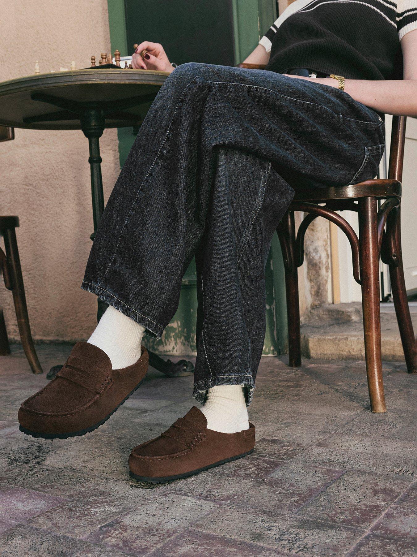 Birkenstock Naples Wrapped Suede Clog - Carafe Brown