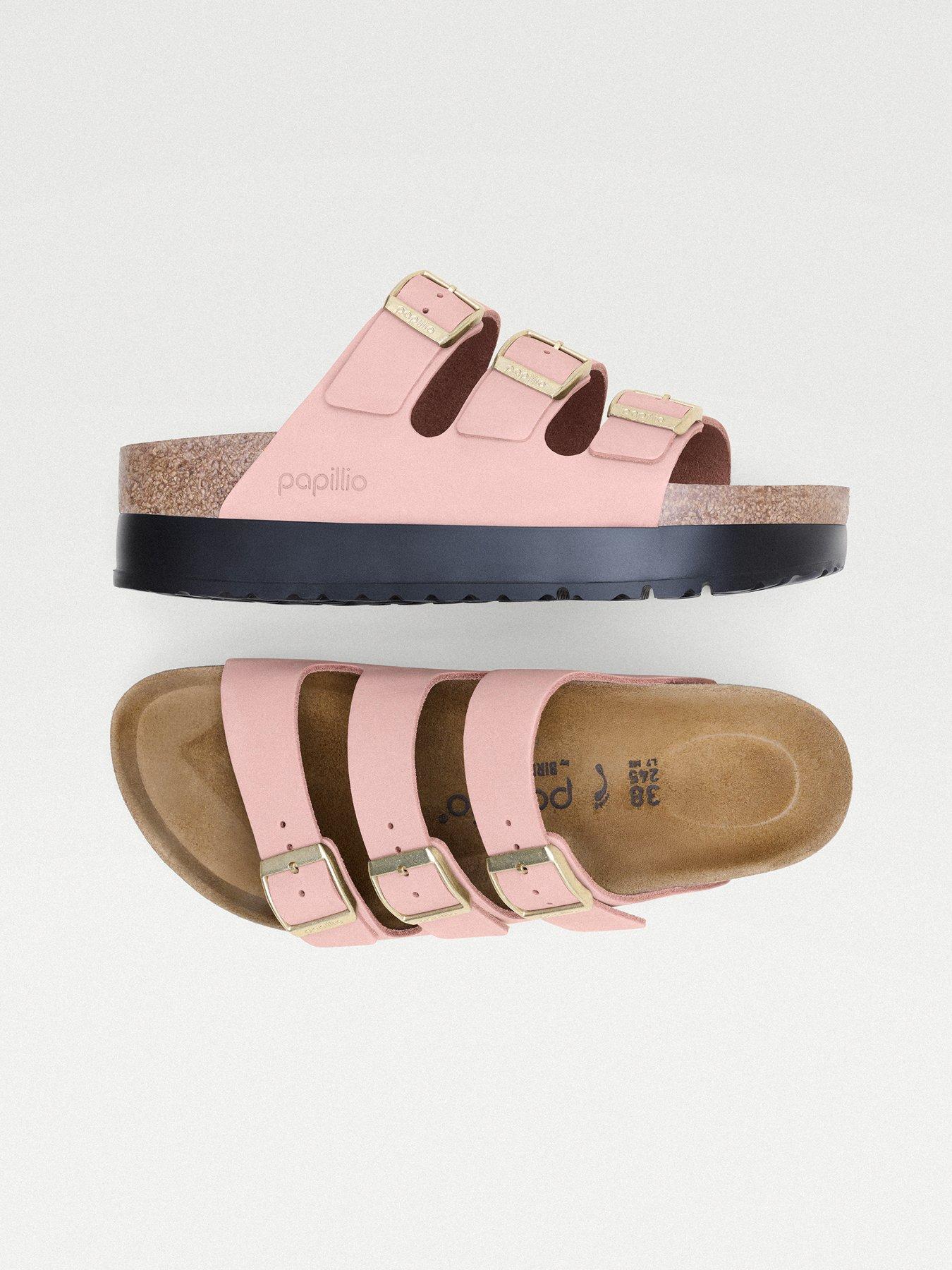 Birkenstock Florida Flex Iii Leather Platform Sandals - Clay Pink
