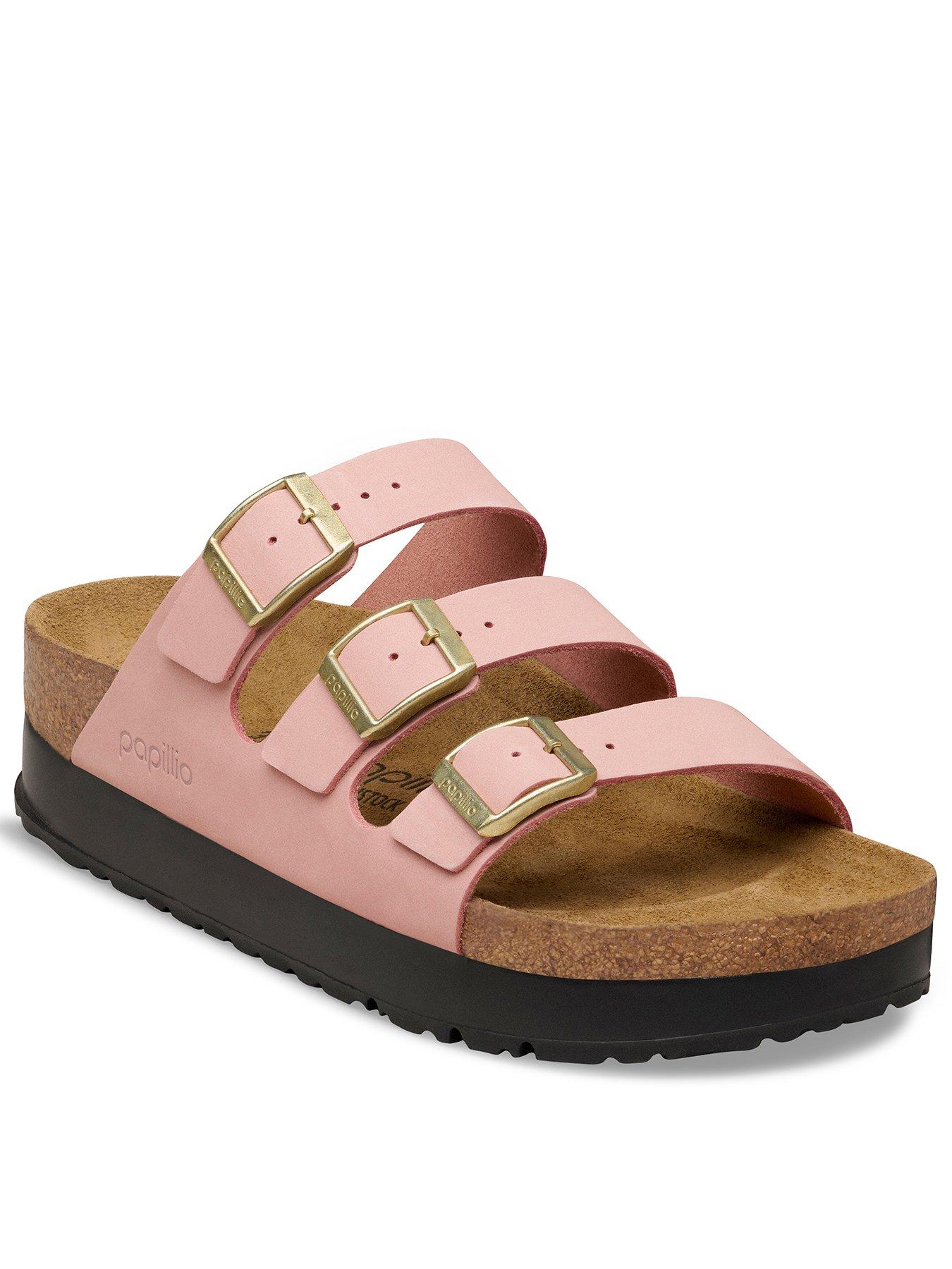 Birkenstock Florida Flex Iii Leather Platform Sandals - Clay Pink