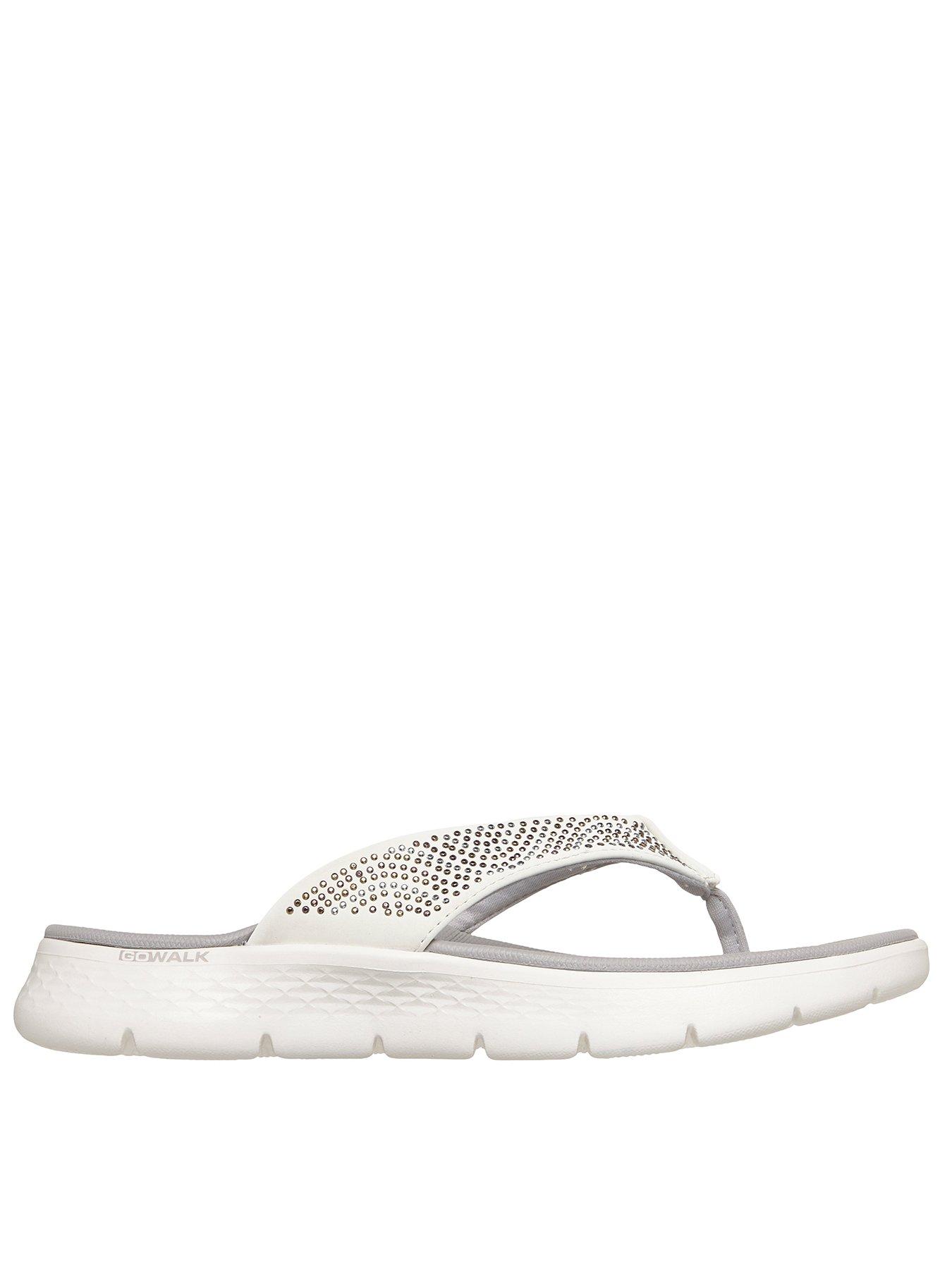 Skechers Go Walk Flex Sandal Toe-Post Sandal - White