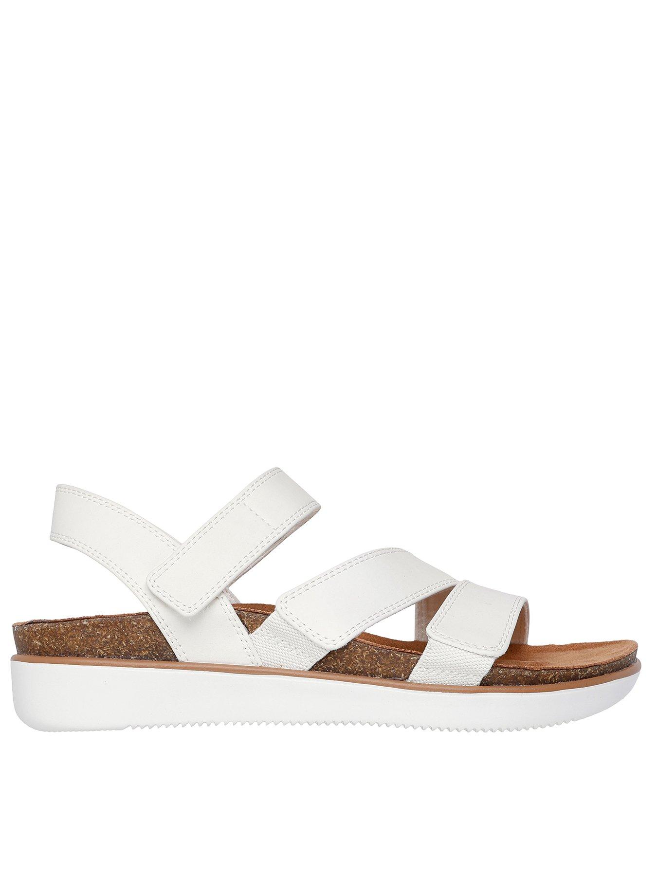 Skechers Lifted Comfort Sandal, White, Size 7, Women